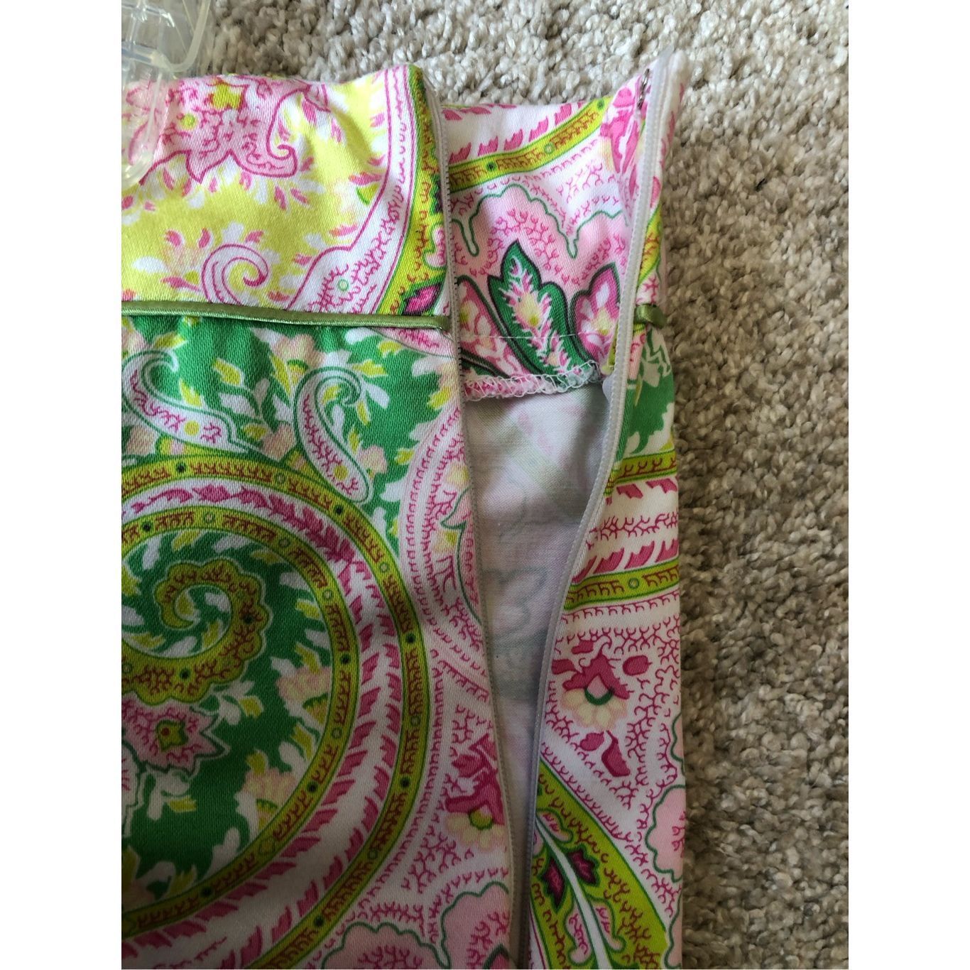 Other Chadwicks Women’s Pink and Green Paisley Knee Length Skirt S Size 38" / US 16 / IT 52 - 5 Thumbnail