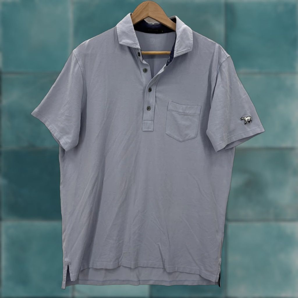 Vintage Greyson Polo Shirt Mens Large Blue Pima Cotton Modal Stretch Golf Performance Size US L / EU 52-54 / 3 - 1 Thumbnail