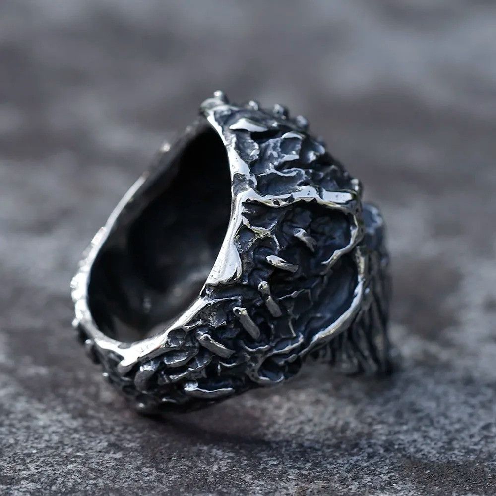 Jewelry Devil Skull Ring Streetwear Jewelry Fashion Gift Size ONE SIZE - 4 Thumbnail