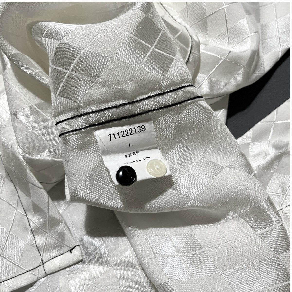 semanticdesign Semantic Design FW2022 - Satin Diamond Pattern Shirt Size US L / EU 52-54 / 3 - 6 Thumbnail
