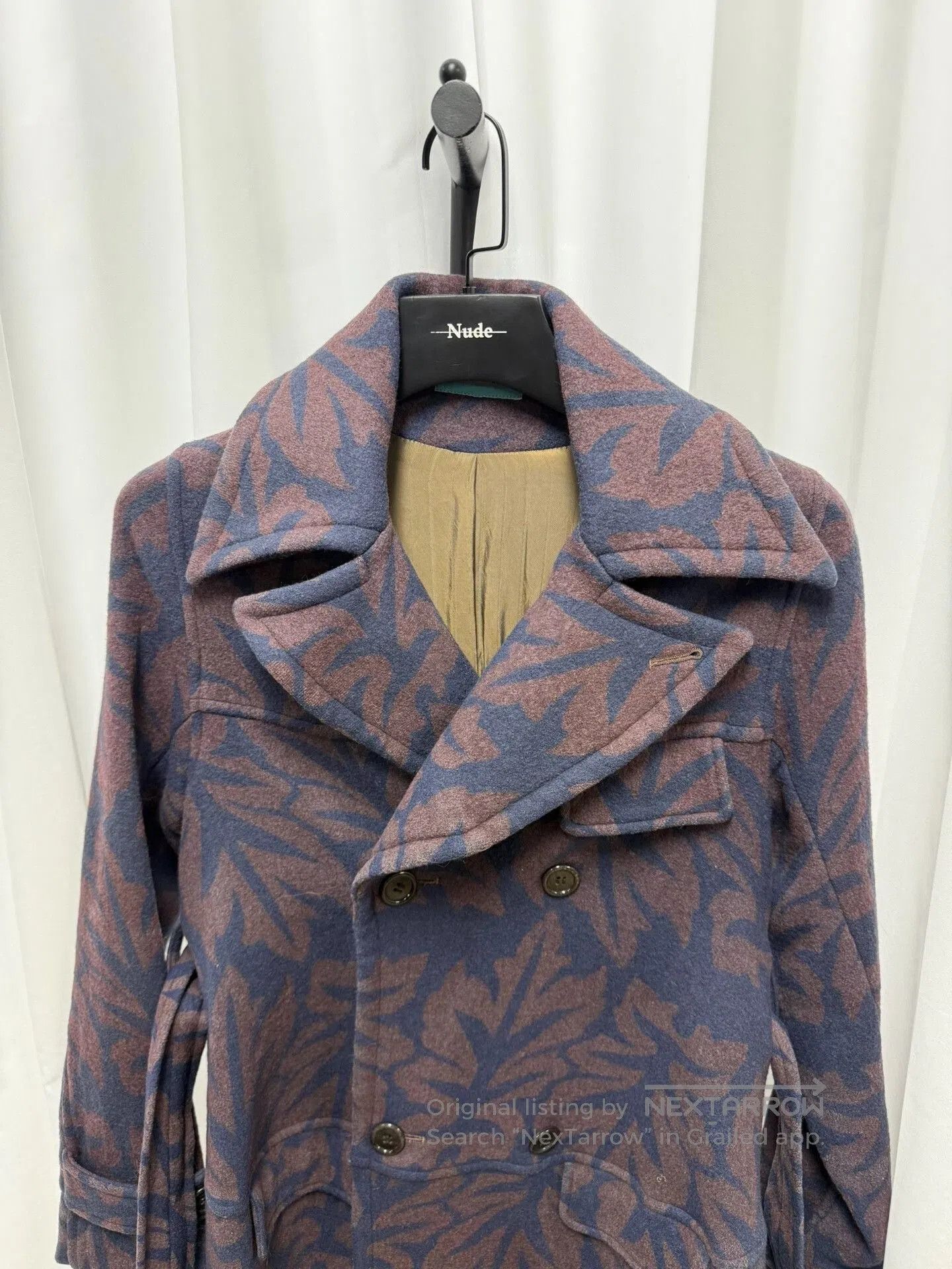 Comme des Garcons Homme Plus Undercower Leaf Patterned Overcoat. Size US M / EU 48-50 / 2 - 2 Thumbnail