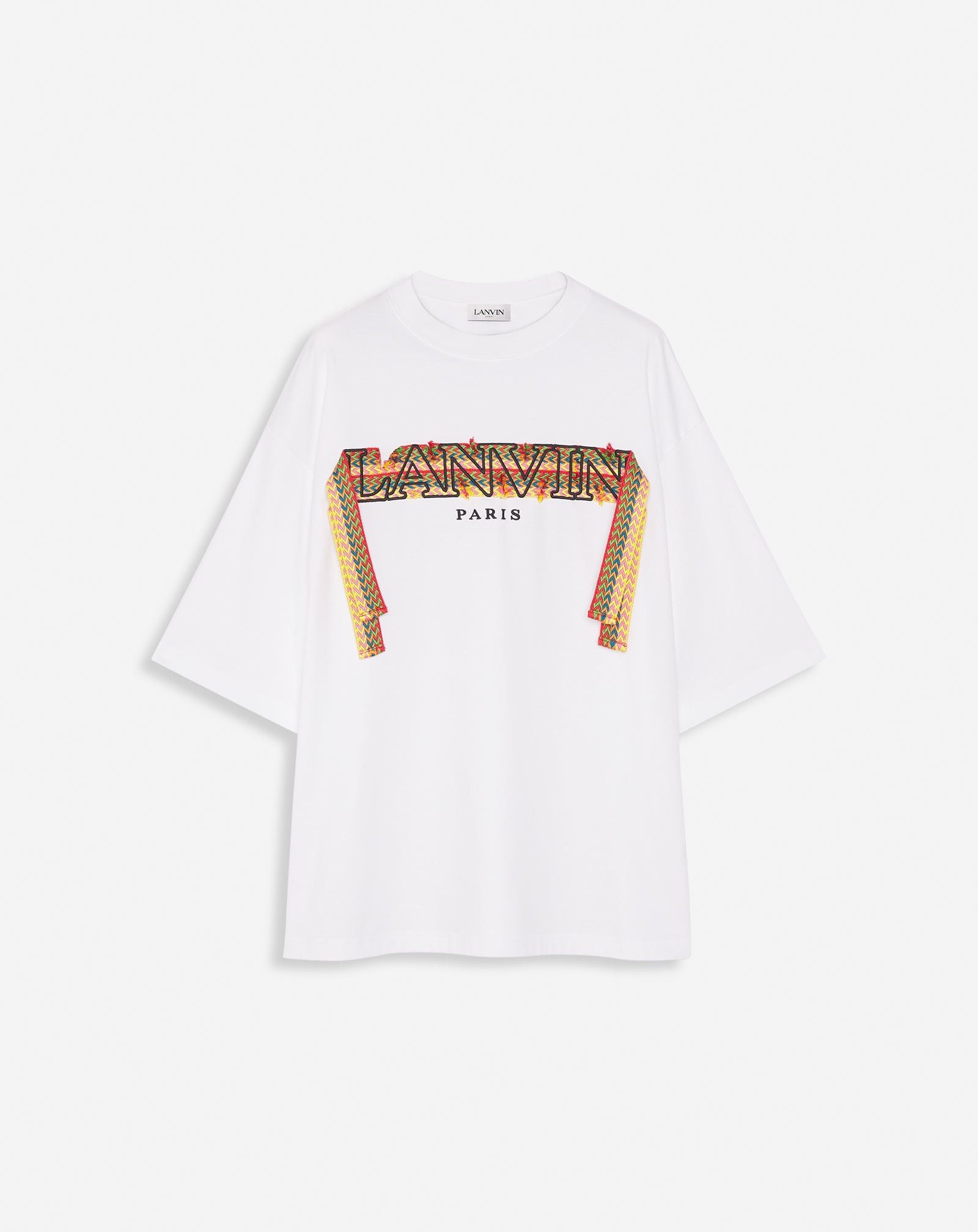 Lanvin o1w1db10225 Short Sleeve T-Shirt in White Size US M / EU 48-50 / 2 - 1 Thumbnail