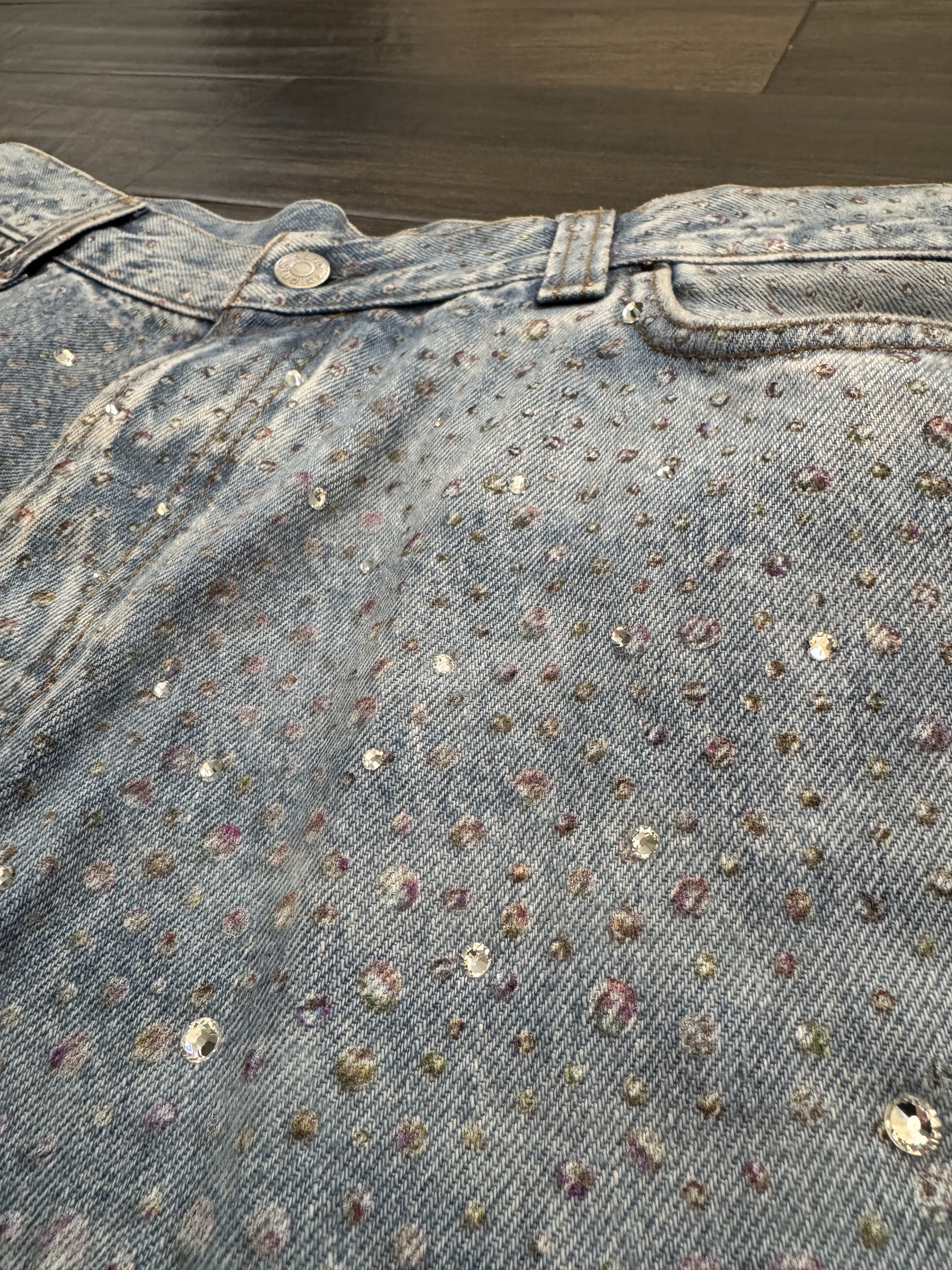 Acne Studios 2023F FN Vegas Rhinestone Super Baggy Denim Size US 34 / EU 50 - 4 Thumbnail