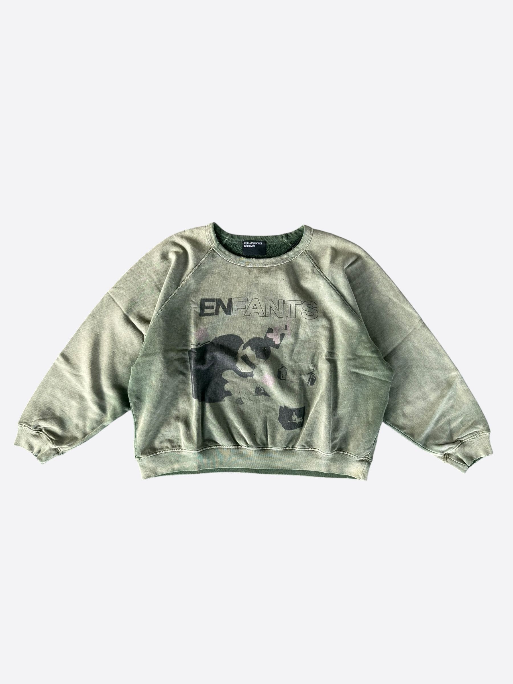 Faded Green & Black My Life My Death Sweater