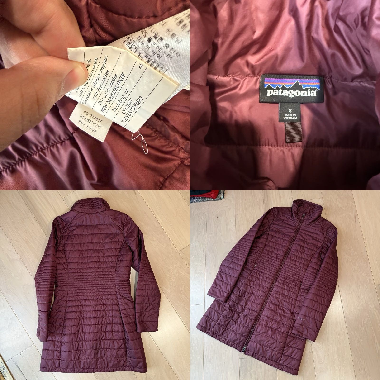 Patagonia Patagonia Kai Lee Parka Women's Small Maroon Full Zip Jacket Insulated Winter Size S / US 4 / IT 40 - 8 Thumbnail
