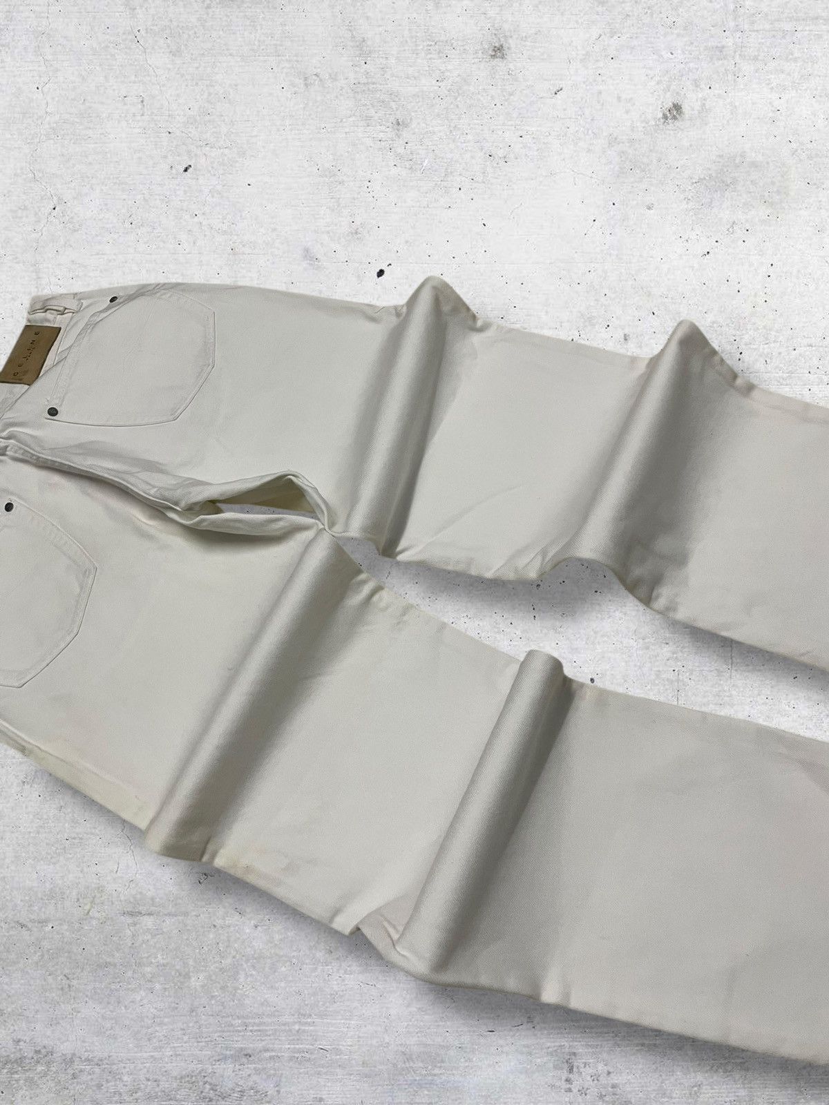 Celine VINTAGE CELIN PARIS DESIGNER 90S CLEAN WHITE BAGGY DENIM Size US 28 / EU 44 - 14 Thumbnail