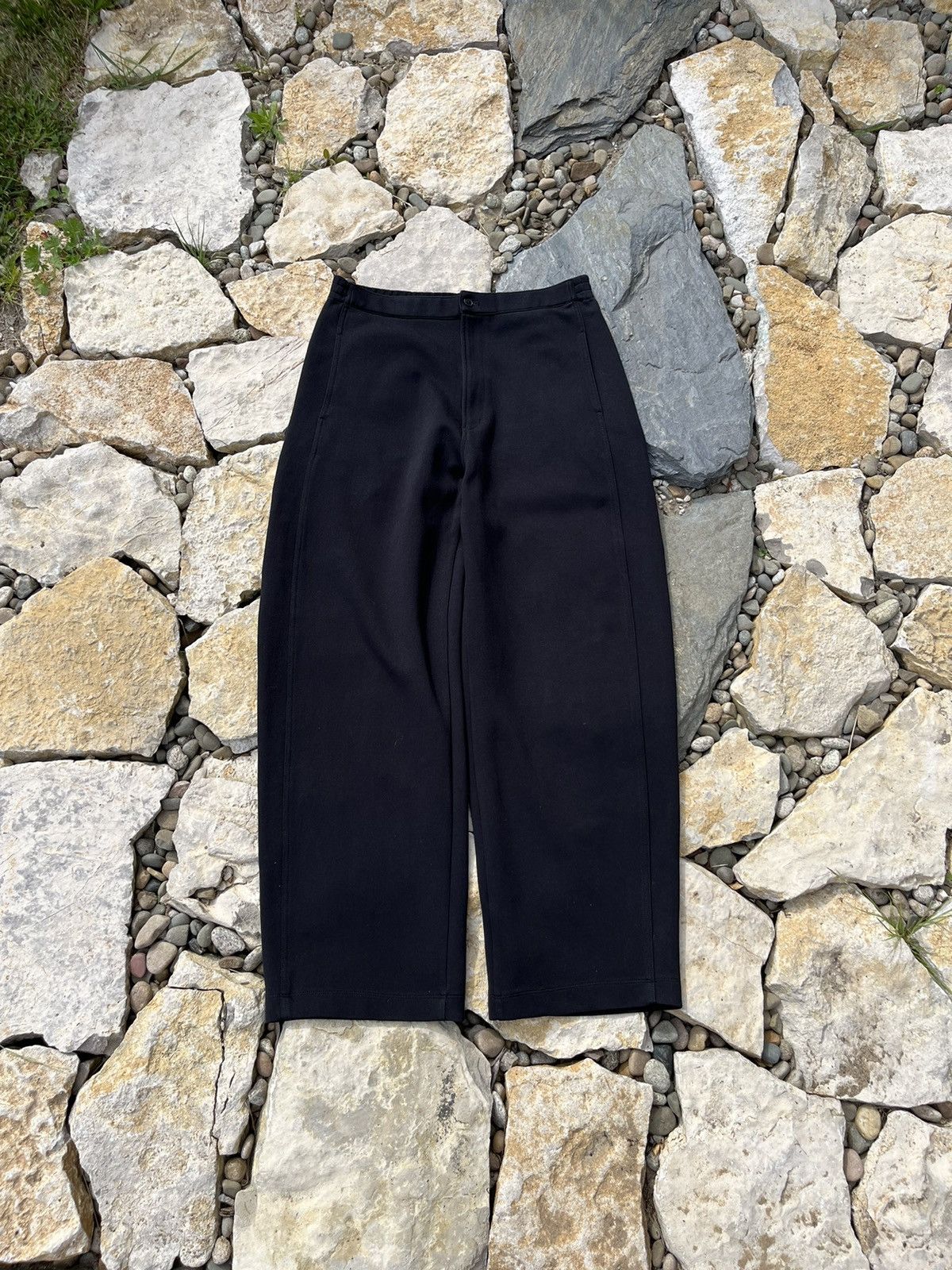 image of Avant Garde x Lemaire U Uniqlo Wide Leg Trousers Baggy Pants Y2K Classic Casual in Black (Size 36)