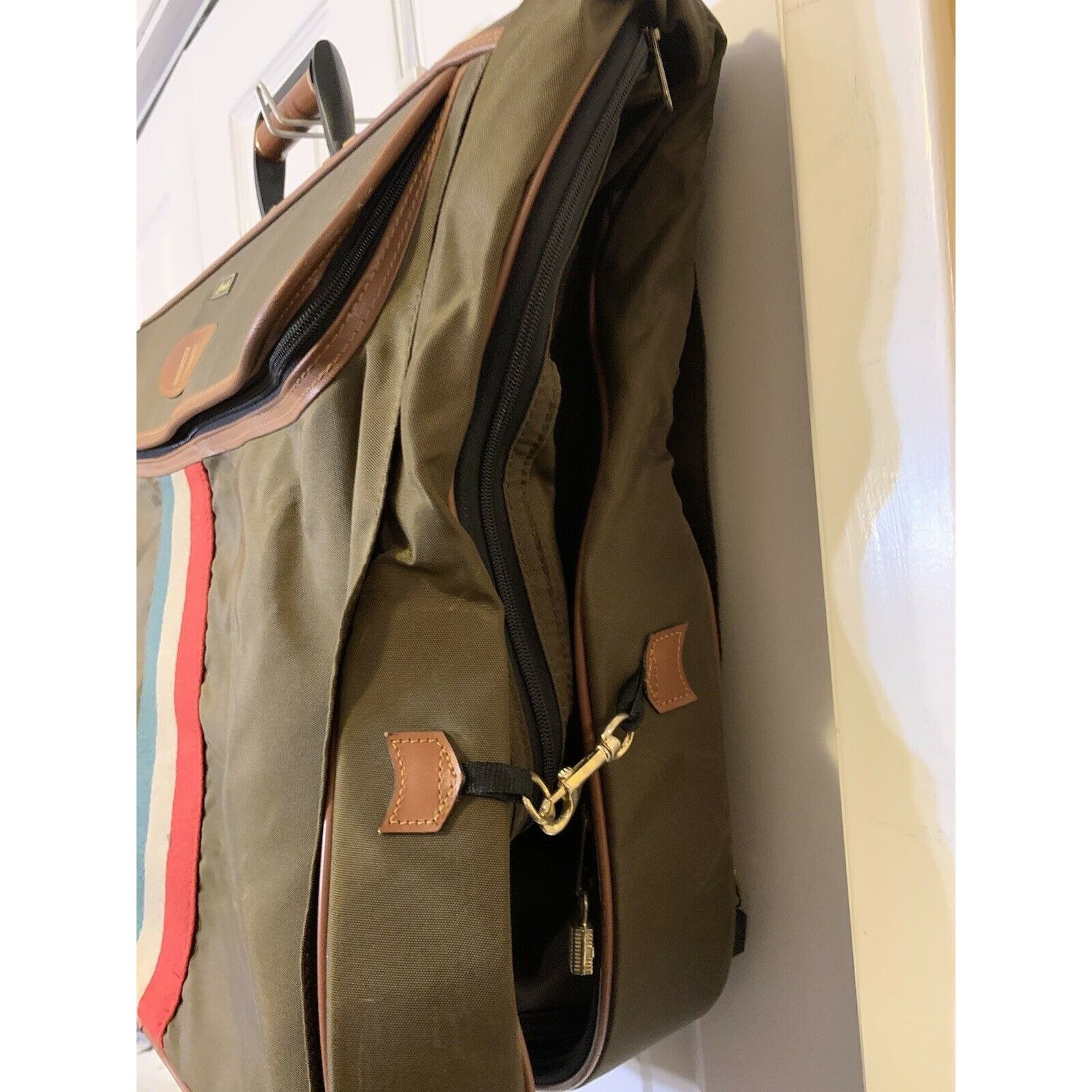 Other Vintage Lark Travel Luggage Hanging Garment Bag Olive Brown Size ONE SIZE - 5 Thumbnail