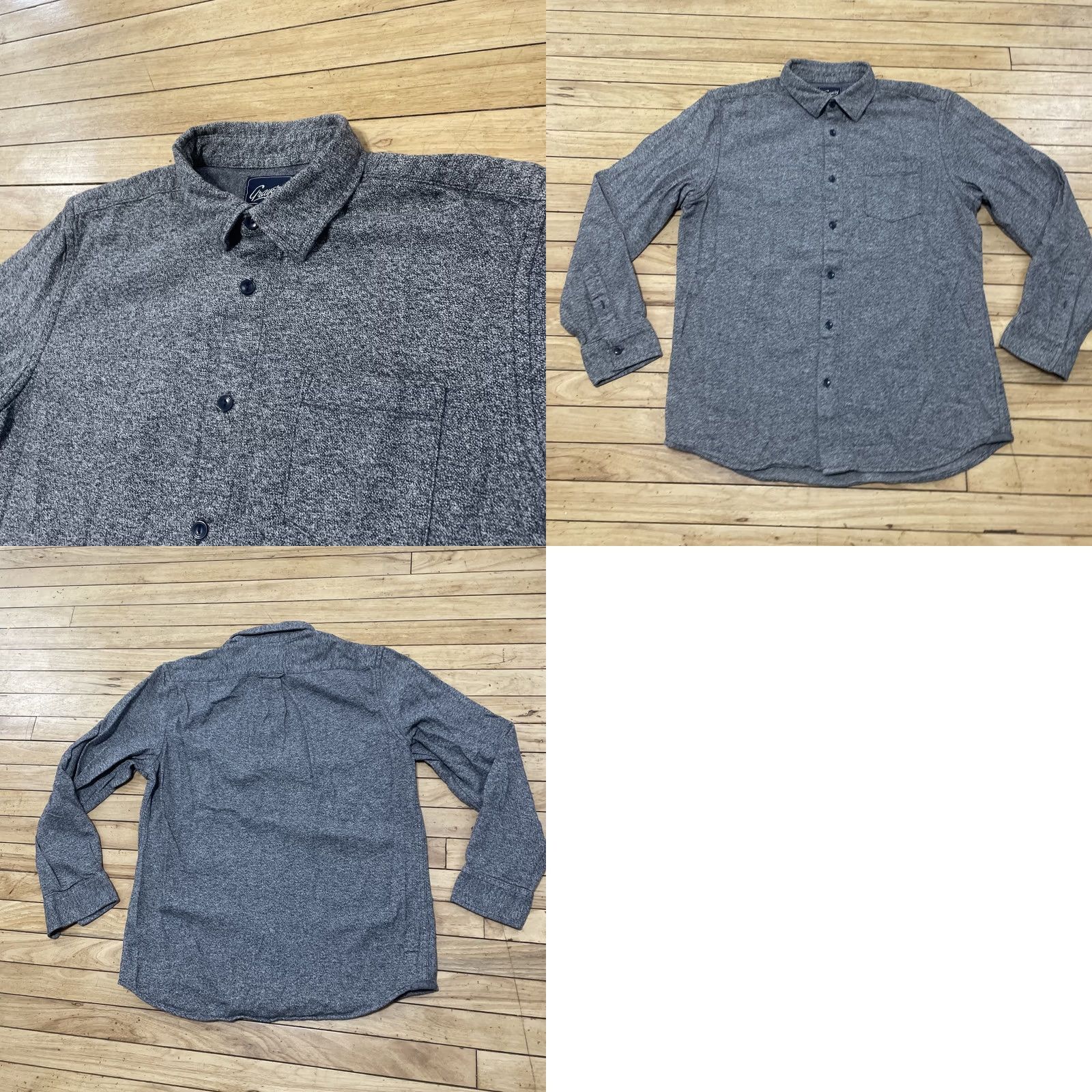 Grayers VINTAGE Grayers Heritage Flannel Shirt Men L Gray Knit Monochrome Streetwear Old Money Size US L / EU 52-54 / 3 - 10 Thumbnail