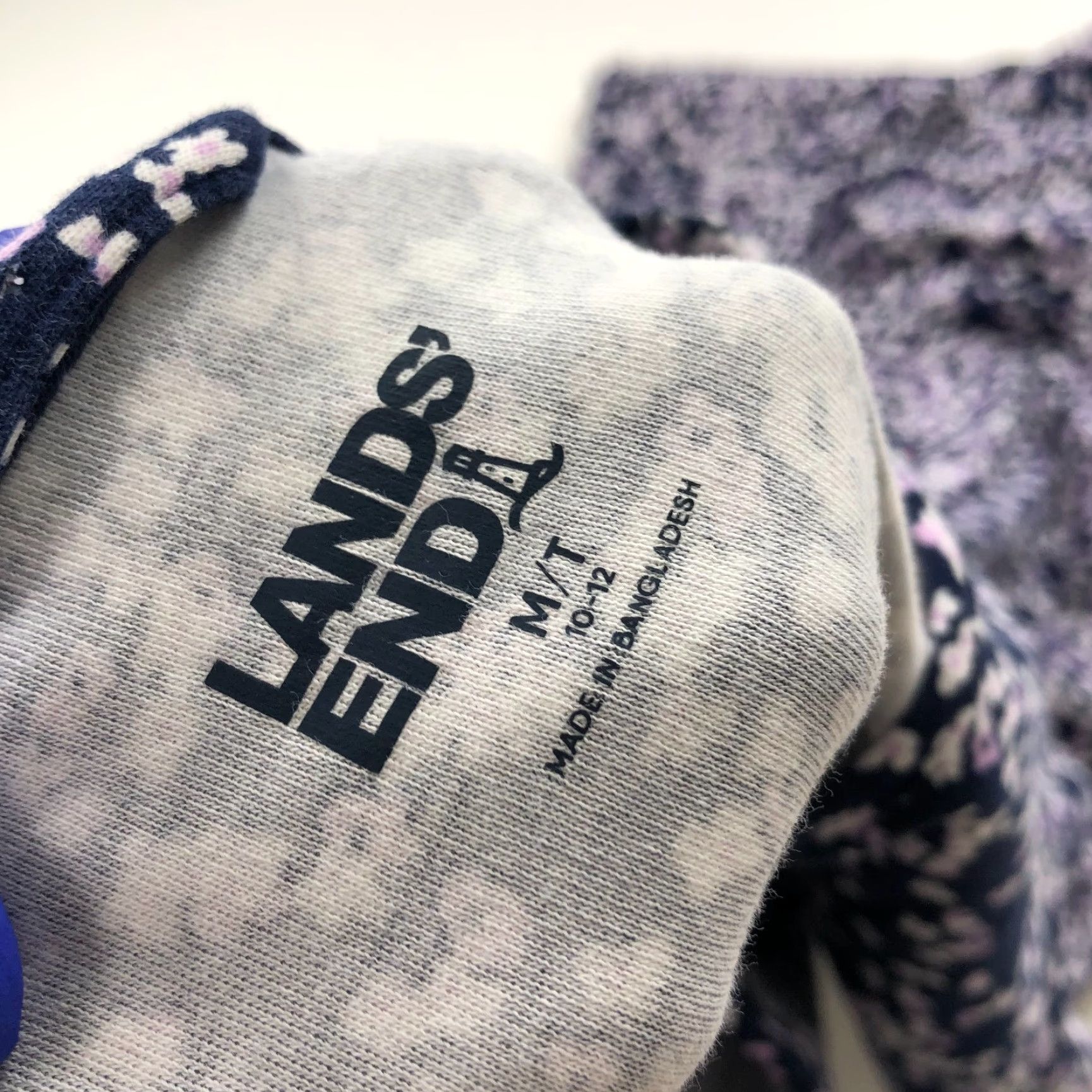 Lands' End Lands' End Dress 10-12 Cotton Midi Below Knee Purple All Over Print Womens Midi Dress Short Sleeve Scoop Neck Casual Brand Lands' End Vintage: No Size L / US 10 / IT 46 - 6 Thumbnail