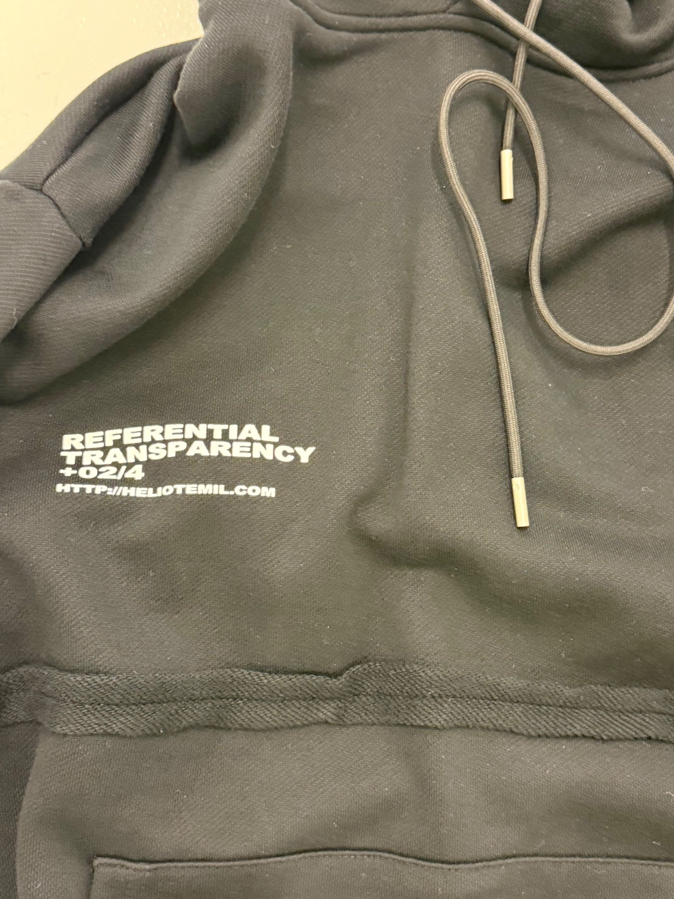 Heliot Emil Referential Transparency SS '19 Black Hoodie Size L Size US L / EU 52-54 / 3 - 3 Thumbnail