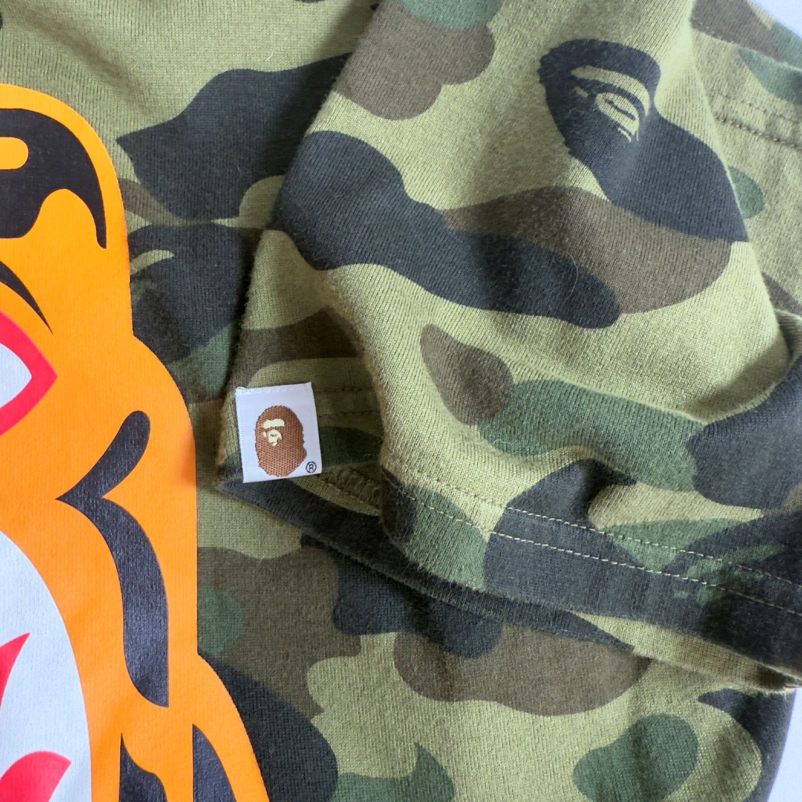 Bape A Bathing Ape BAPE 1st Camo Green Shark Funthera Teeth Shirt Size ONE SIZE - 10 Thumbnail