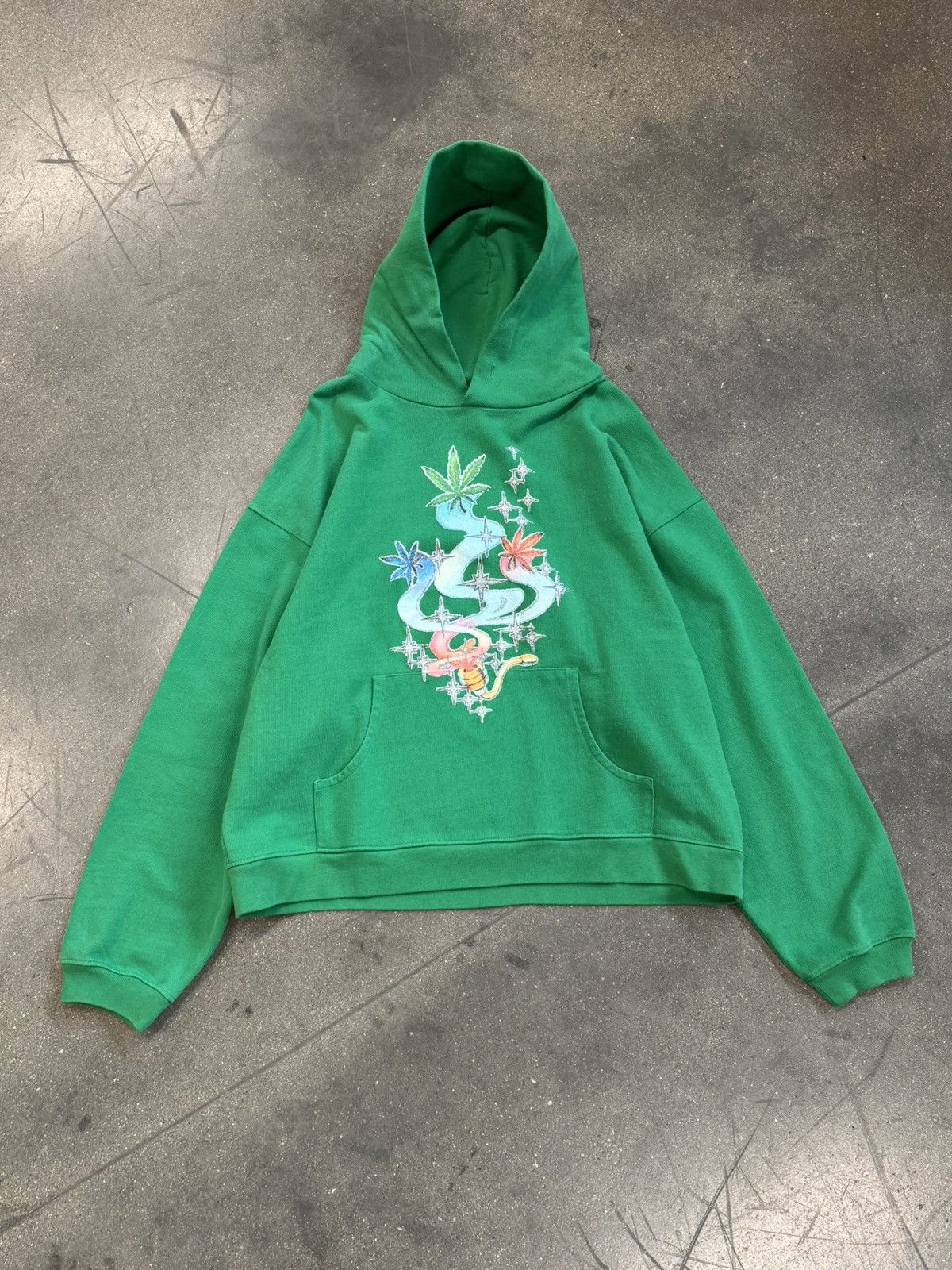 ERL ERL Printed Hoodie Green Size US XXL / EU 58 / 5 - 1 Thumbnail