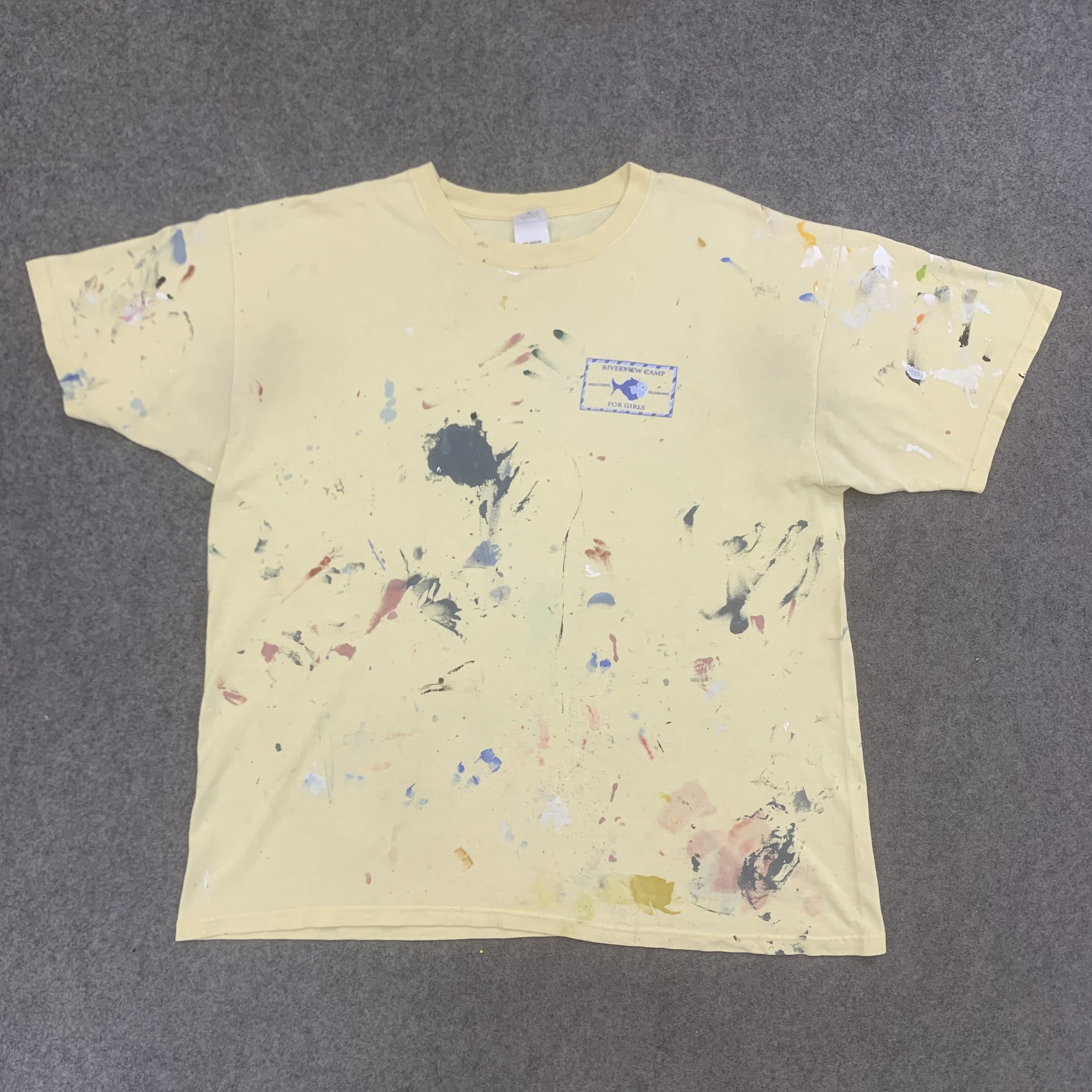 Vintage Riverview Camp Alabama Tee Shirt Splash Paint - R009 Size XL / US 12-14 / IT 48-50 - 1 Thumbnail