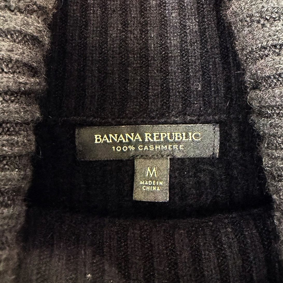 Banana Republic Banana Republic Chiara Cashmere Black Relaxed Ribbed Sweater Size M / US 6-8 / IT 42-44 - 2 Thumbnail