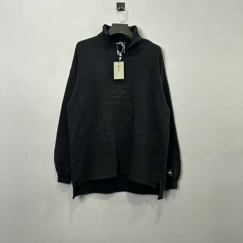 Balenciaga Balenciaga Fleece Half-Zip Jacket Black - dmc Size US M / EU 48-50 / 2 - 1 Thumbnail