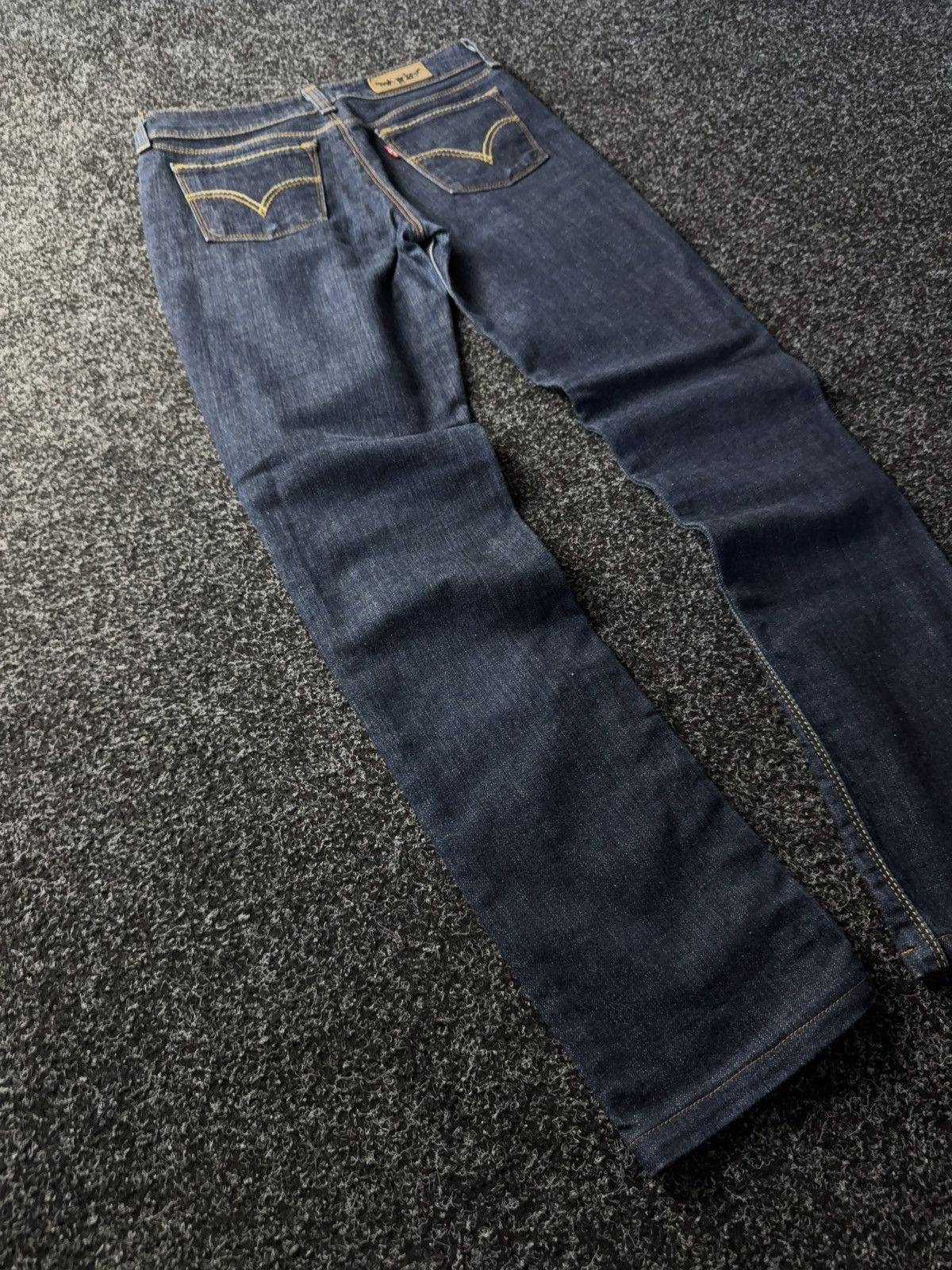 Levi's Y2K 00s Levi’s 417 Straight Fit Denim Jeans Dark Wash Size 30" / US 8 / IT 44 - 10 Thumbnail