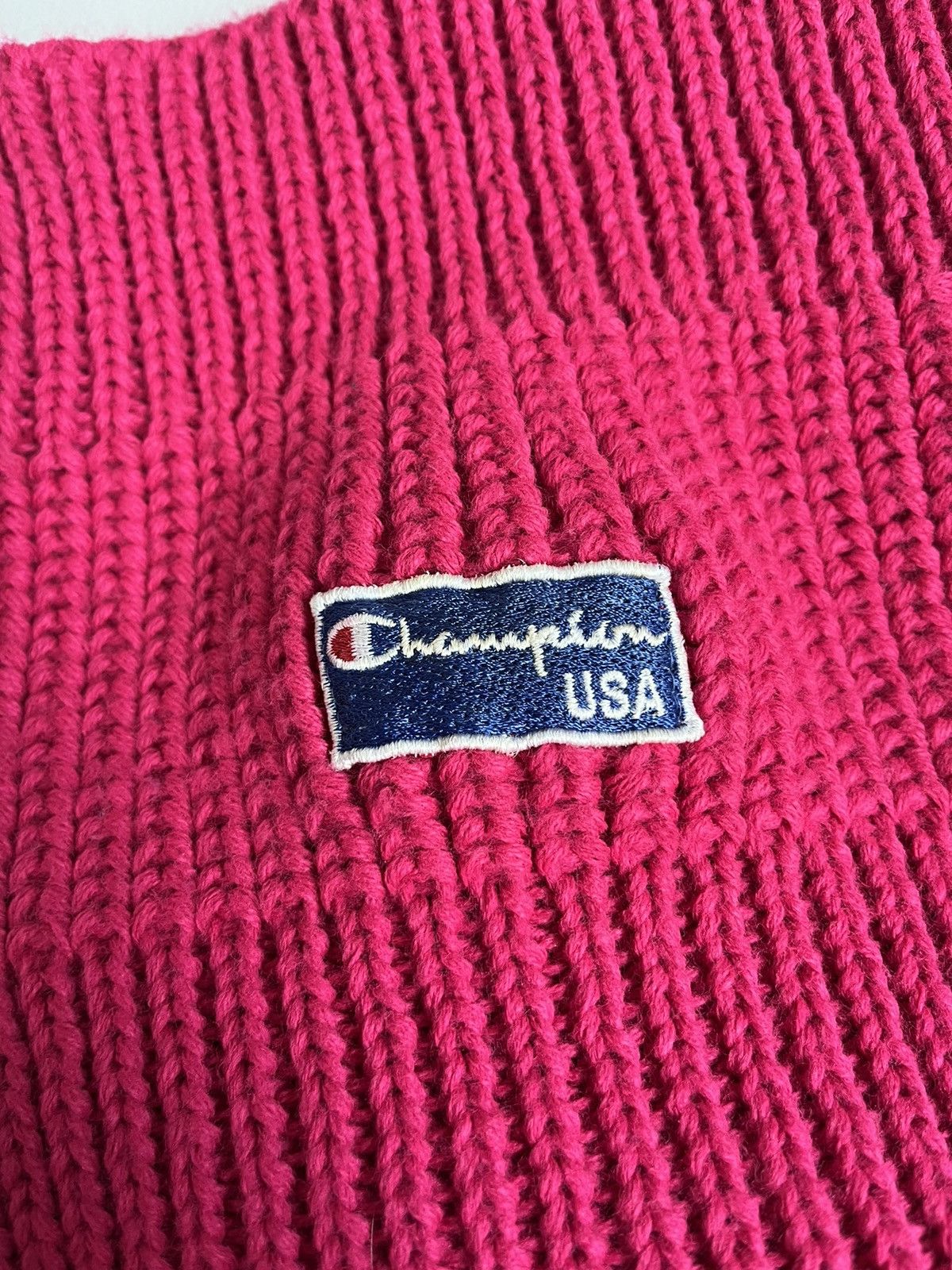 Champion × Vintage Vintage Champion USA Wool Cuffed Ribbed Stretch Knitted Hat Size ONE SIZE - 14 Thumbnail