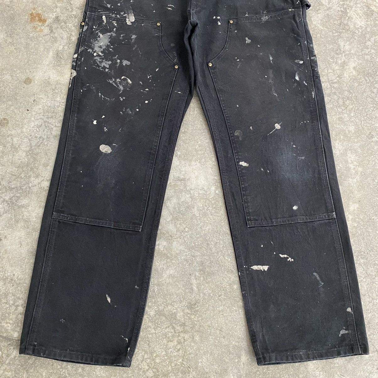 Carhartt VTG Carhartt Double Knee Faded Splatter Painter Pants Size US 35 - 5 Thumbnail