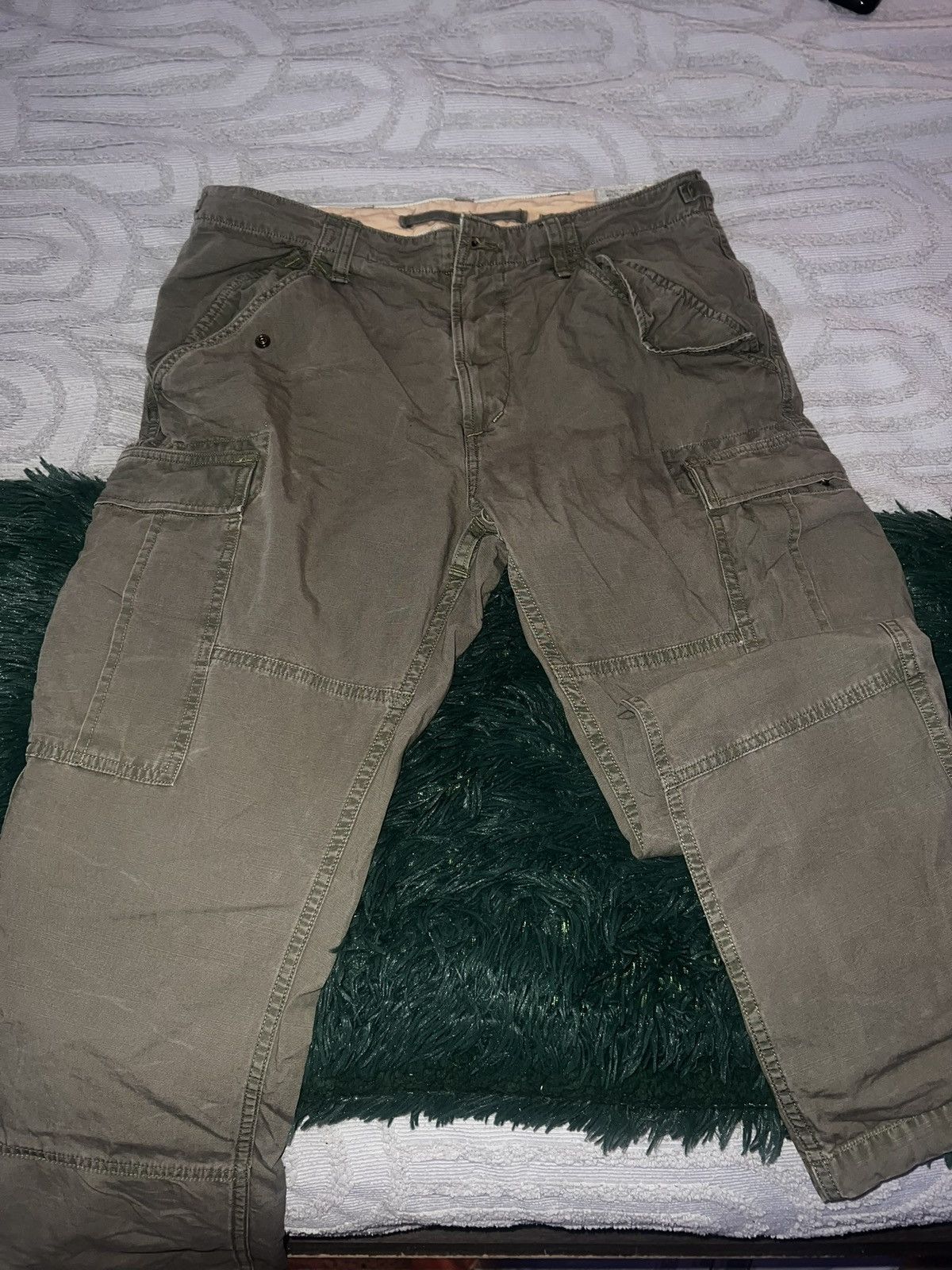 Polo Ralph Lauren Vintage Green Utility Polo Ralph Lauren Cargo Pants Size US 30 / EU 46 - 1 Thumbnail