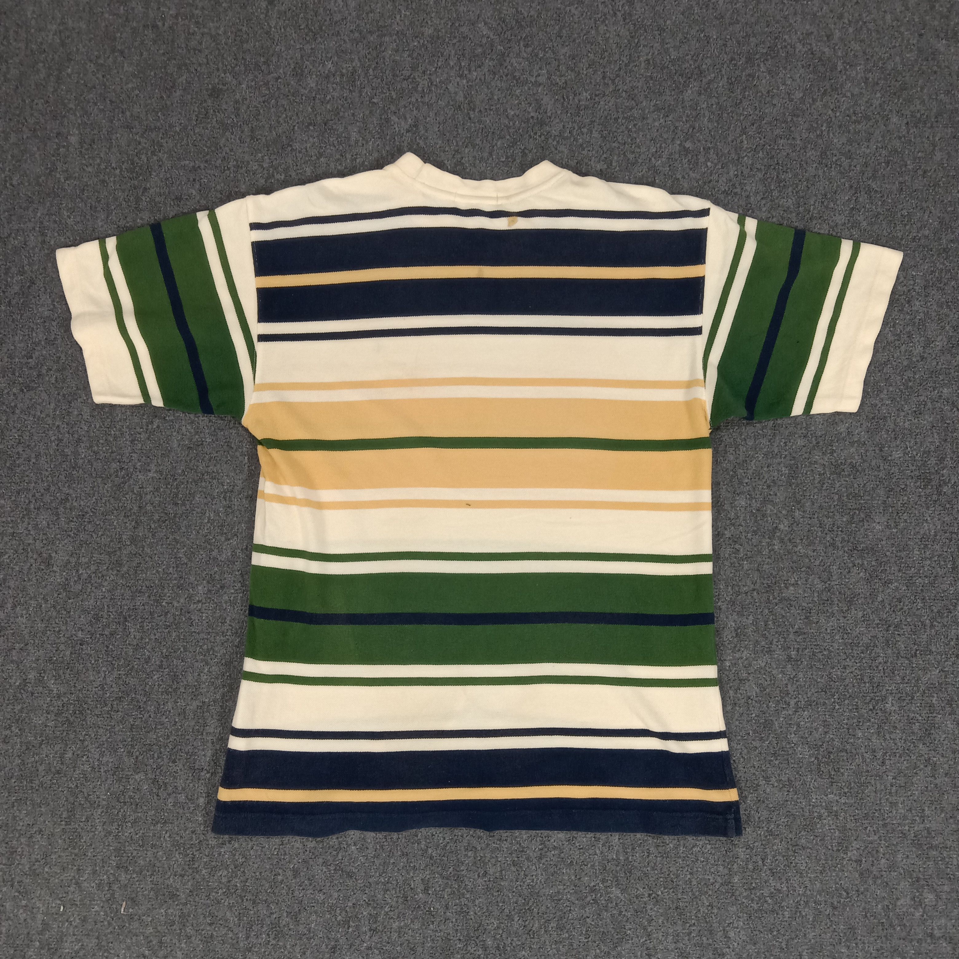 Vintage × Yves Saint Laurent Yves Saint Laurent Small Logo Stripes Tshirt Size US L / EU 52-54 / 3 - 4 Thumbnail