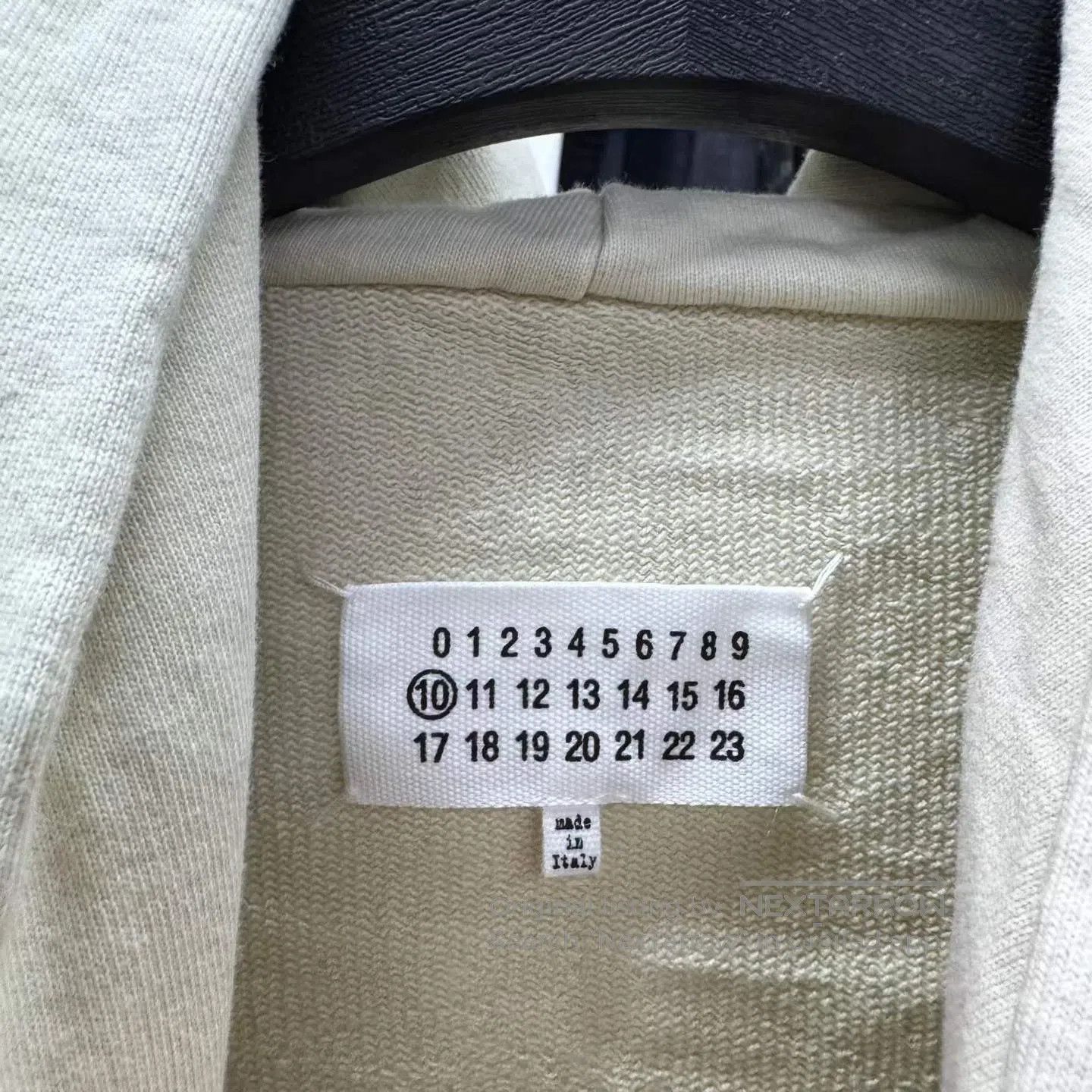 Maison Margiela Maison Margiela Off-White Embroidered Letter Logo Hoodie| Size XS / US 0-2 / IT 36-38 - 5 Thumbnail
