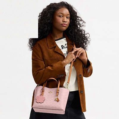 Coach NWT Coach Mollie Tote Bag 25 Signature Canvas With Charms Size ONE SIZE - 4 Thumbnail