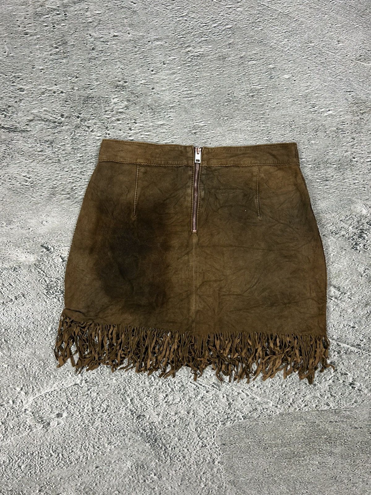 Diesel Diesel leather mini skirt goatskin brown Y2K avantgarde Size 28" / US 6 / IT 42 - 7 Thumbnail
