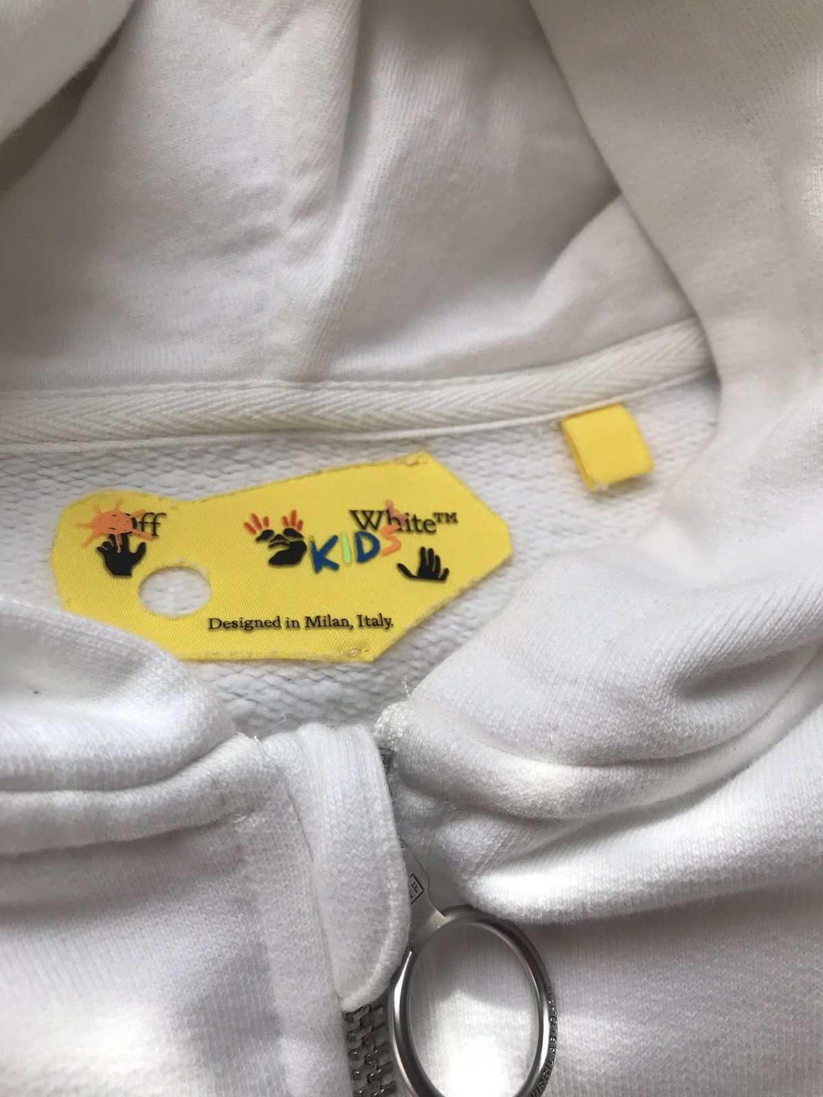 Off-White Off-White Virgil Adloh Kids Logo Printed Zipped Hoodie Size US XXS / EU 40 - 8 Thumbnail