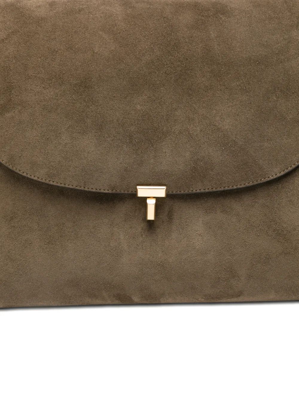 Toteme os11x0726 Size: OS / T-Lock Suede Satchel Bag in Dark Taupe Size ONE SIZE - 3 Thumbnail