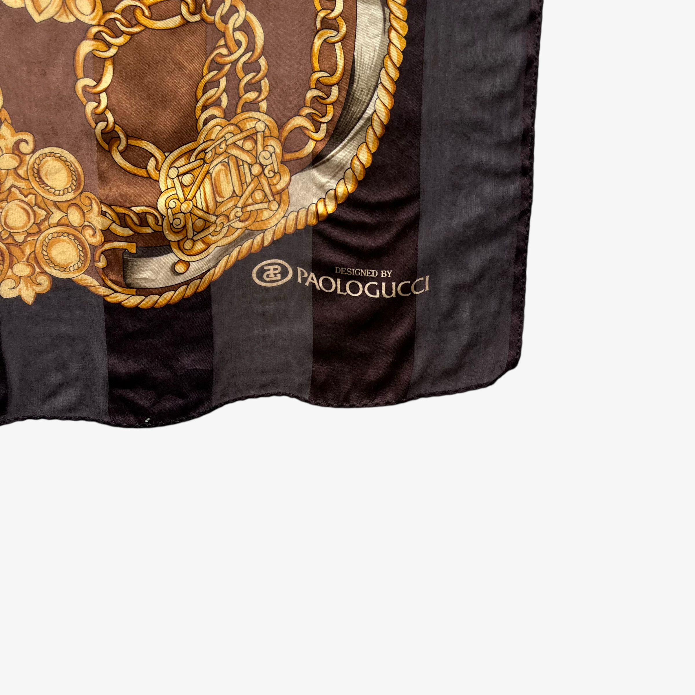 Paolo Gucci Vintage 80s Paolo Gucci Equestrian Saddle Print Silk Scarf Size ONE SIZE - 2 Thumbnail