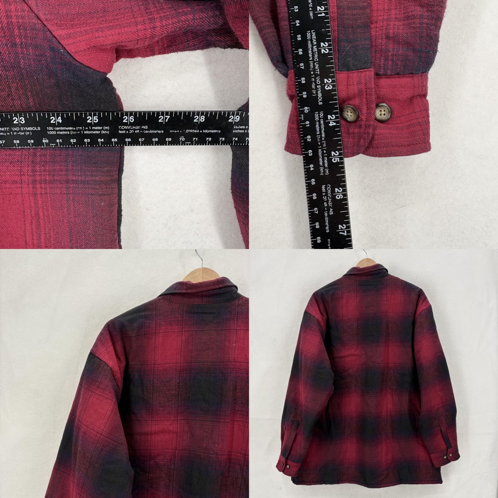Vintage VINTAGE Towncraft Shirt Jacket Mens L Red Plaid Flannel Quilted Lined Insulated Casual Workwear Jacket Size US L / EU 52-54 / 3 - 8 Thumbnail