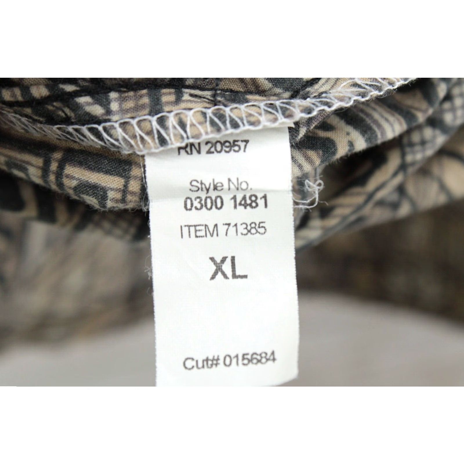 Tori Richard Tori Richard Shirt Men's XL Brown Geometric Hawaiian Luau Short Sleeve Button-Up USA Size US XL / EU 56 / 4 - 7 Thumbnail