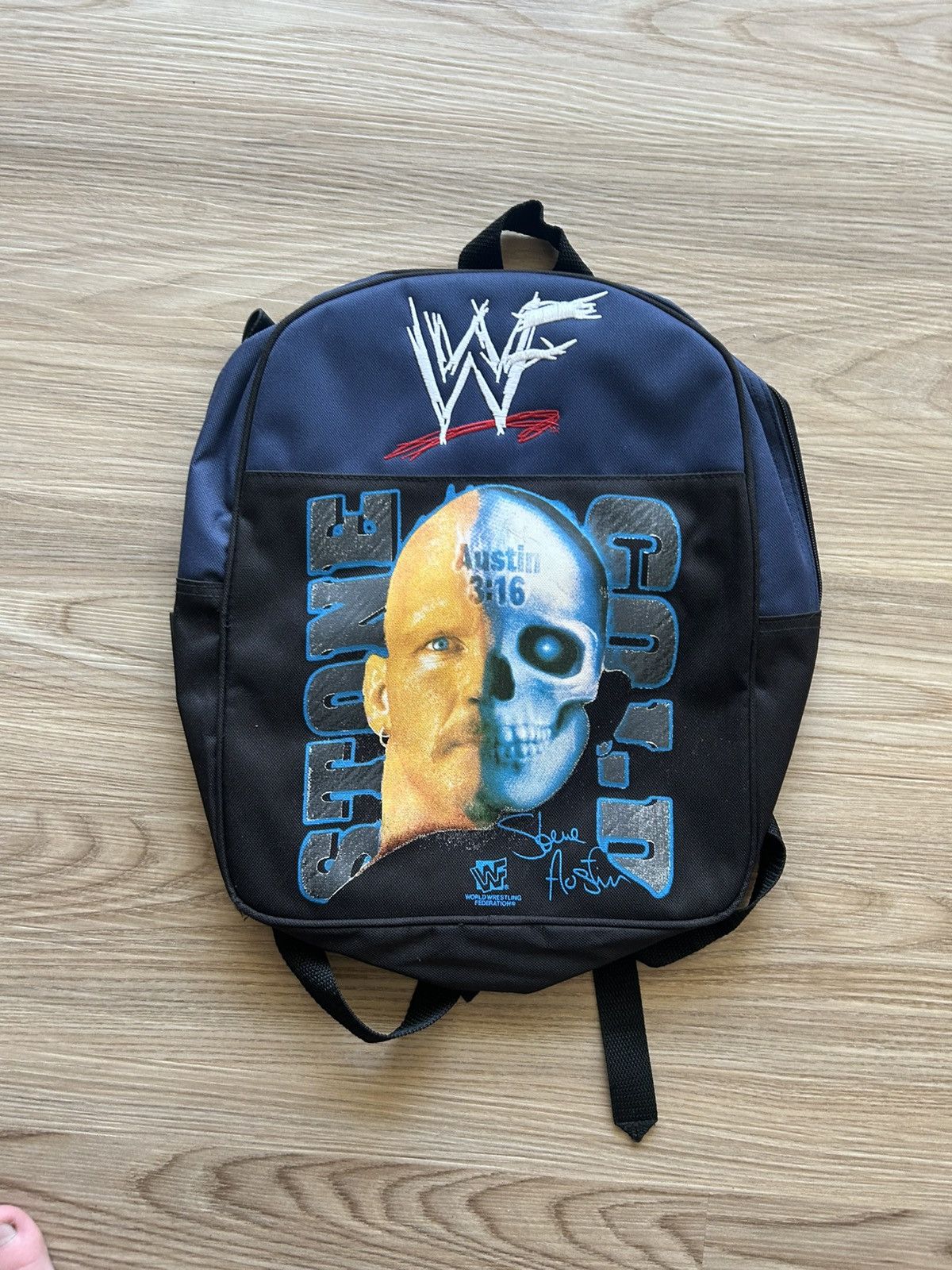 1999 WWF Wrestling Stone Cold Steve Austin Backpack Raw