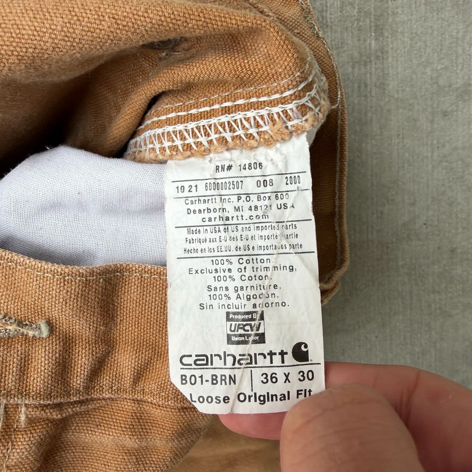 Carhartt × Vintage Carhartt brown double knee work wear carpenter pants Size US 35 - 7 Thumbnail