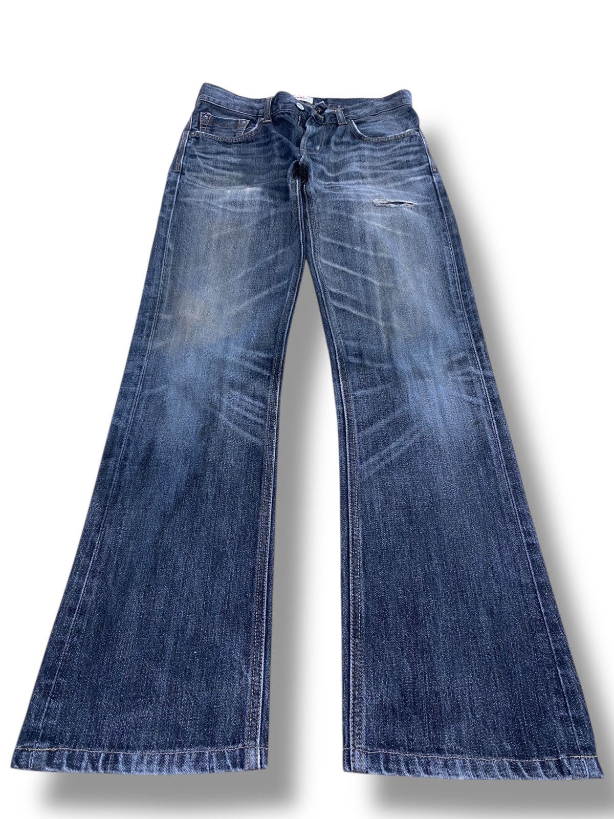 Edwin Vintage Edwin Whiskers Dark Wash Style Loose Jeans Size US 31 - 1 Thumbnail