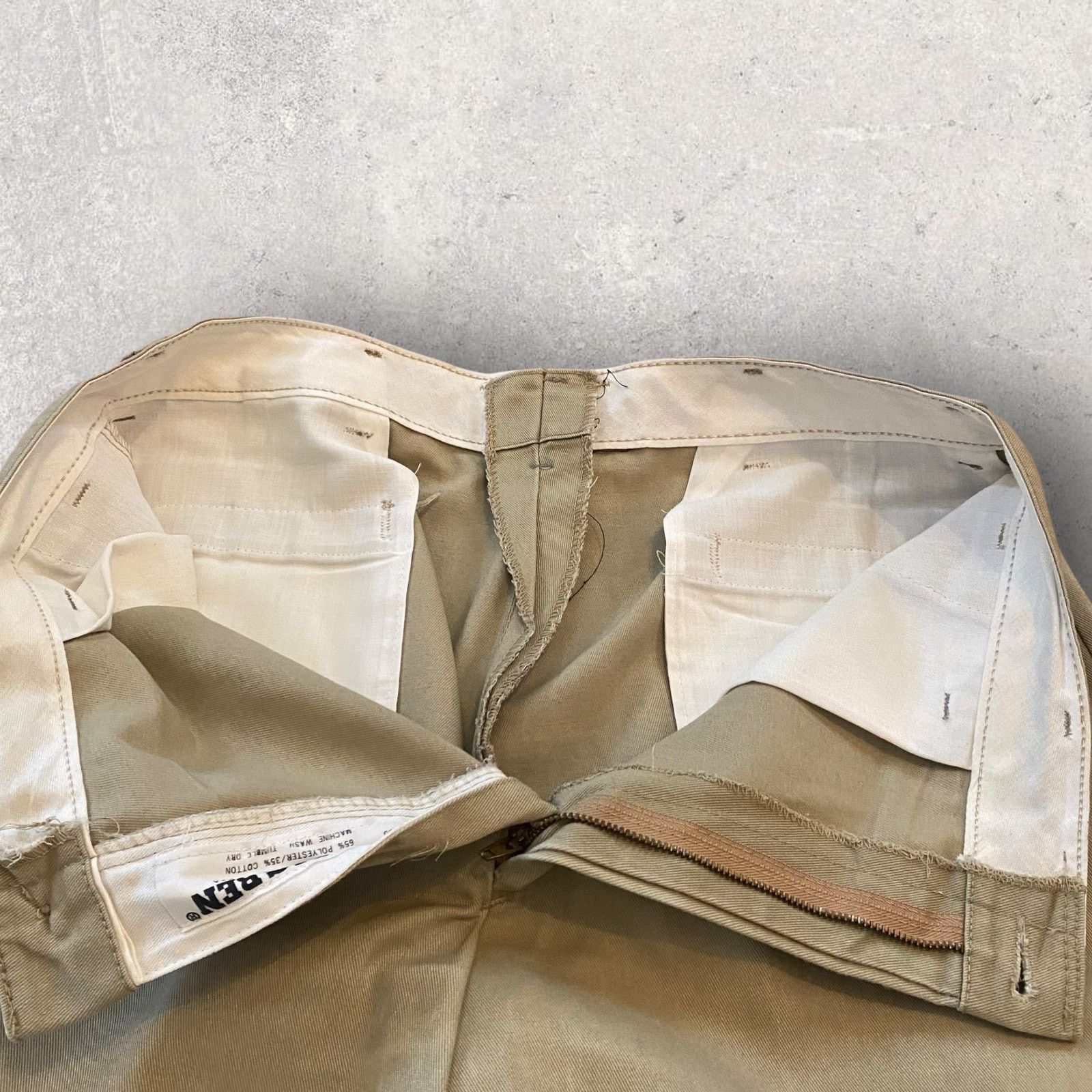 Vintage × Wrangler Vintage Big Ben Wrangler Khaki Twill Chino Work Pants Size US 32 / EU 48 - 7 Thumbnail