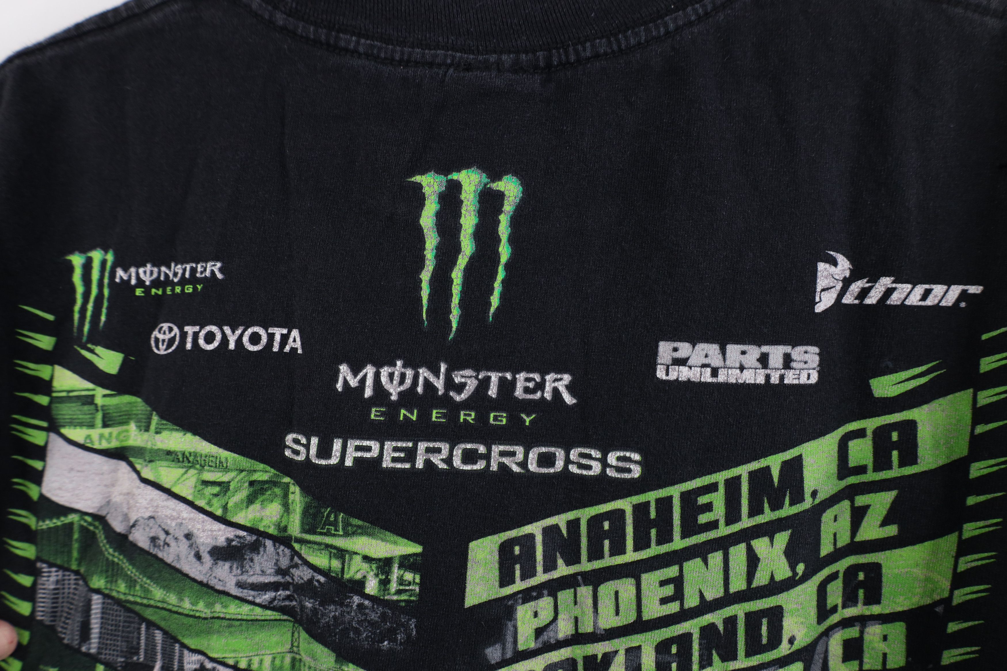 Vintage Energy Supercross Motorcycle Racing T-Shirt Black