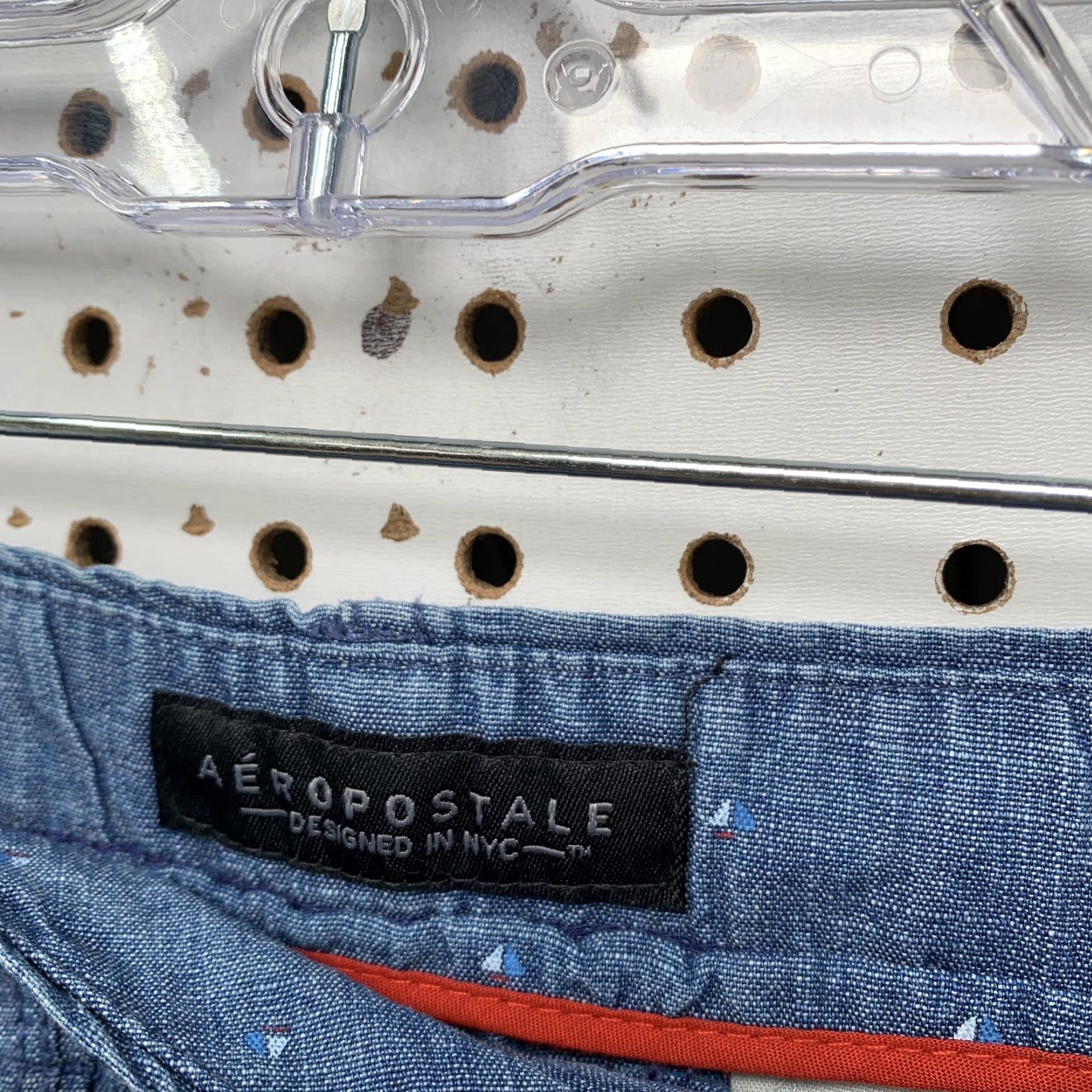 Vintage Aéropostale Chino Shorts Men 34 Classic Casual Flat Front Blue 9in Inseam NWT Mens Size US 34 / EU 50 - 4 Thumbnail