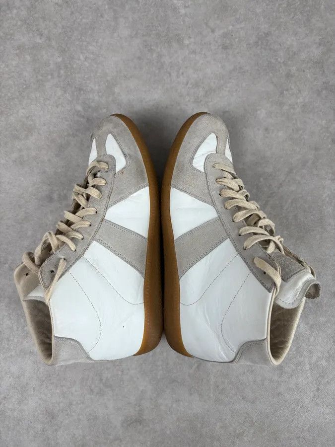 Maison Margiela Maison Margiela Replica Gats White High Leather Sneakers Size US 8.5 / EU 41-42 - 5 Thumbnail