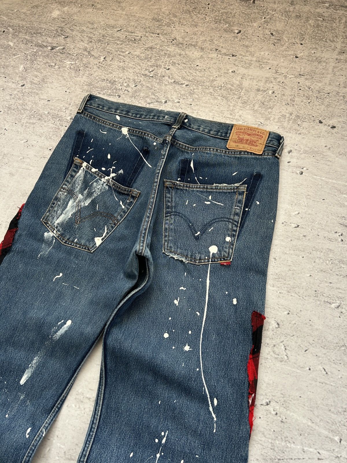 Levi's Vintage Clothing 💥Y2k Vintage Levis Distressed Wide Leg Flared Jeans Japan💥 Size US 36 / EU 52 - 10 Thumbnail