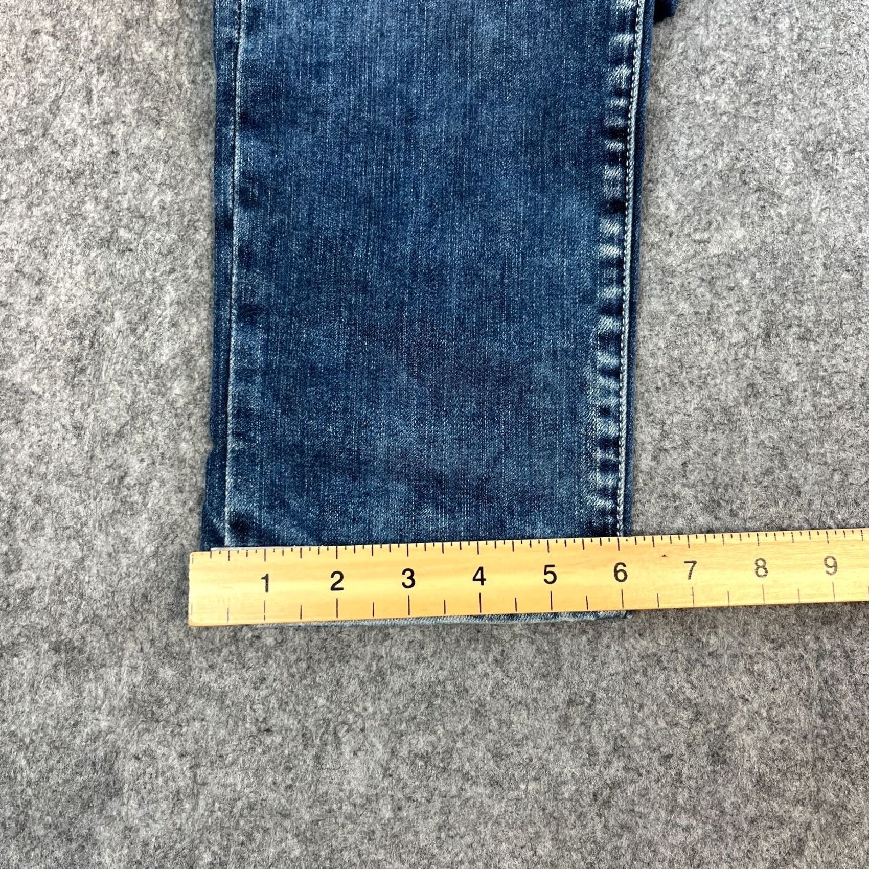 Vintage Armani Jeans Jeans Slim Low Crotch 30 34 Stretch Hair On Hide Whisker Antifit J16 Mens Blue Denim Slimming Pockets 5-Pocket 30 in Inside Leg 34 in Size US 30 / EU 46 - 3 Thumbnail