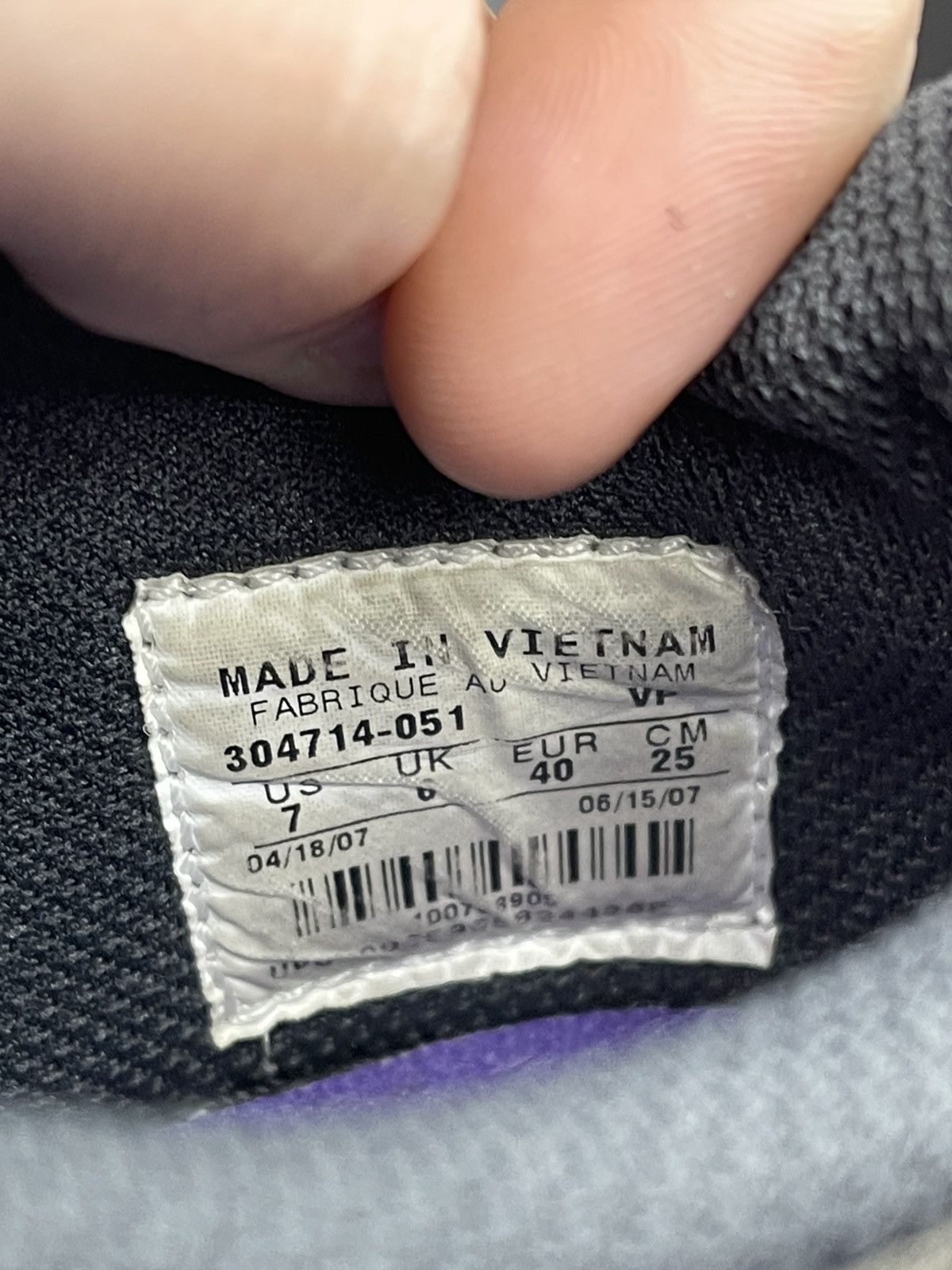 Nike Size 7 - Nike Dunk Low Newsprint Varsity Purple “2007” Size US 7 / EU 40 - 12 Thumbnail