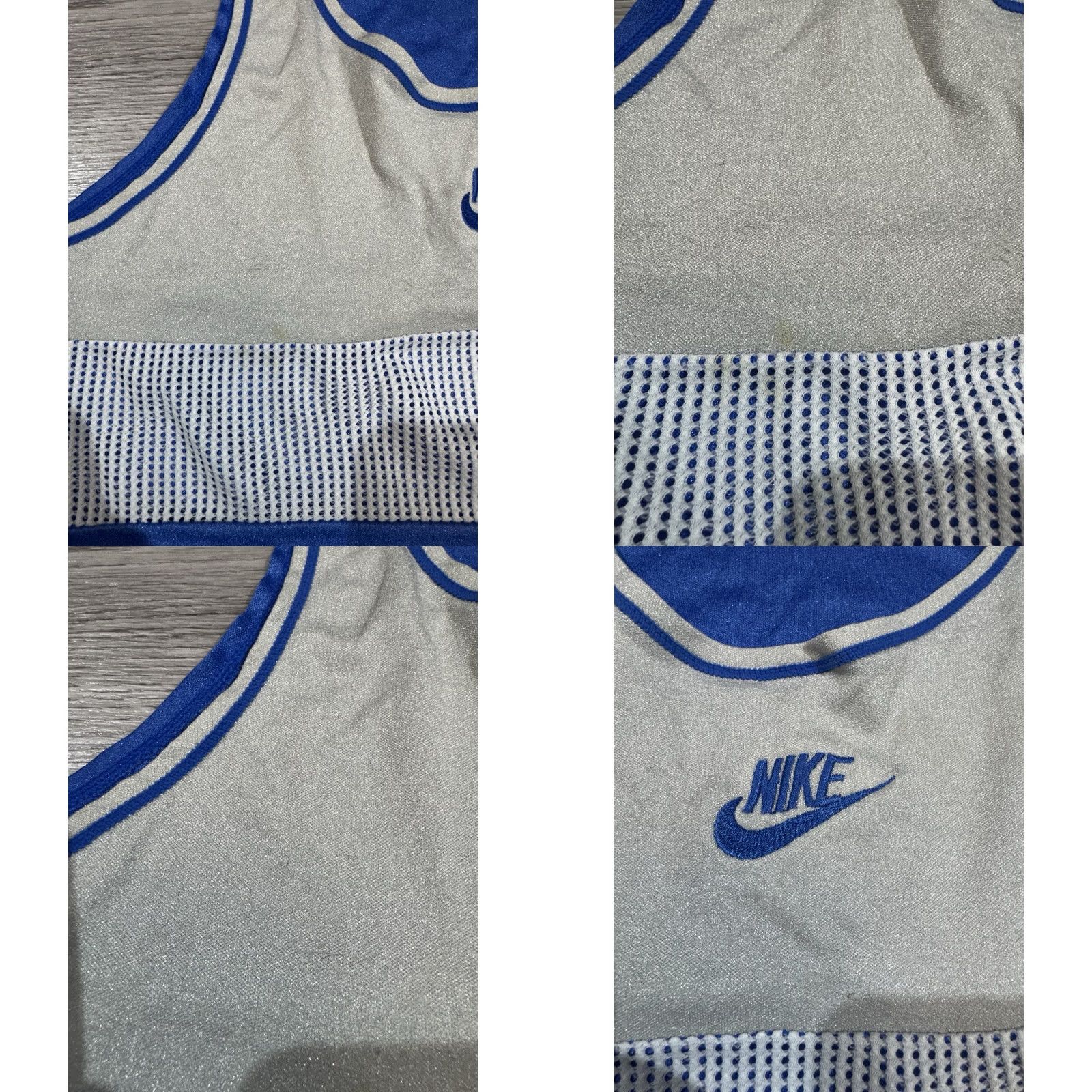 Nike Nike 1980s Athletic Running Tank Top Jersey Unisex Adults L Blue/Beige/gray USA UK Made Nike 1980 Model Size US L / EU 52-54 / 3 - 8 Thumbnail