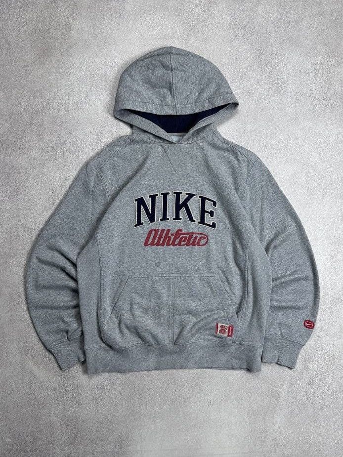 Nike Vintage 90s Nike Athletic Boxy Hoodie Y2K L Size US L / EU 52-54 / 3 - 1 Thumbnail
