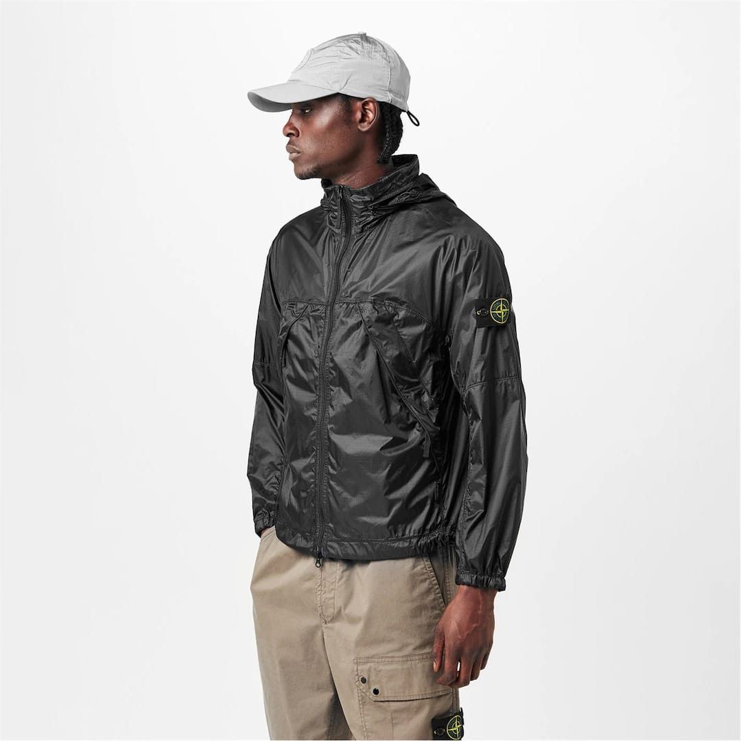 Stone Island o1g2r1mq0526 Water Resistant Rain Anorak Jacket in Black Size US XL / EU 56 / 4 - 3 Thumbnail