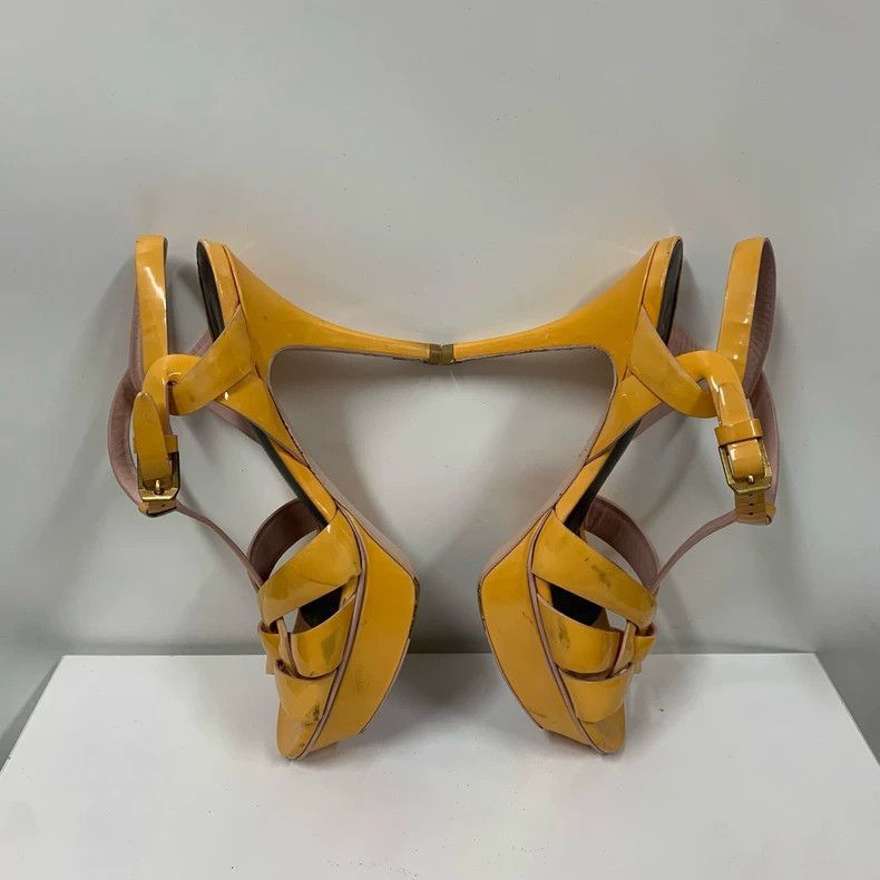 Yves Saint Laurent Yves Saint Laurent Yellow High Heels Size 37-2506 Size US 7 / IT 37 - 4 Thumbnail