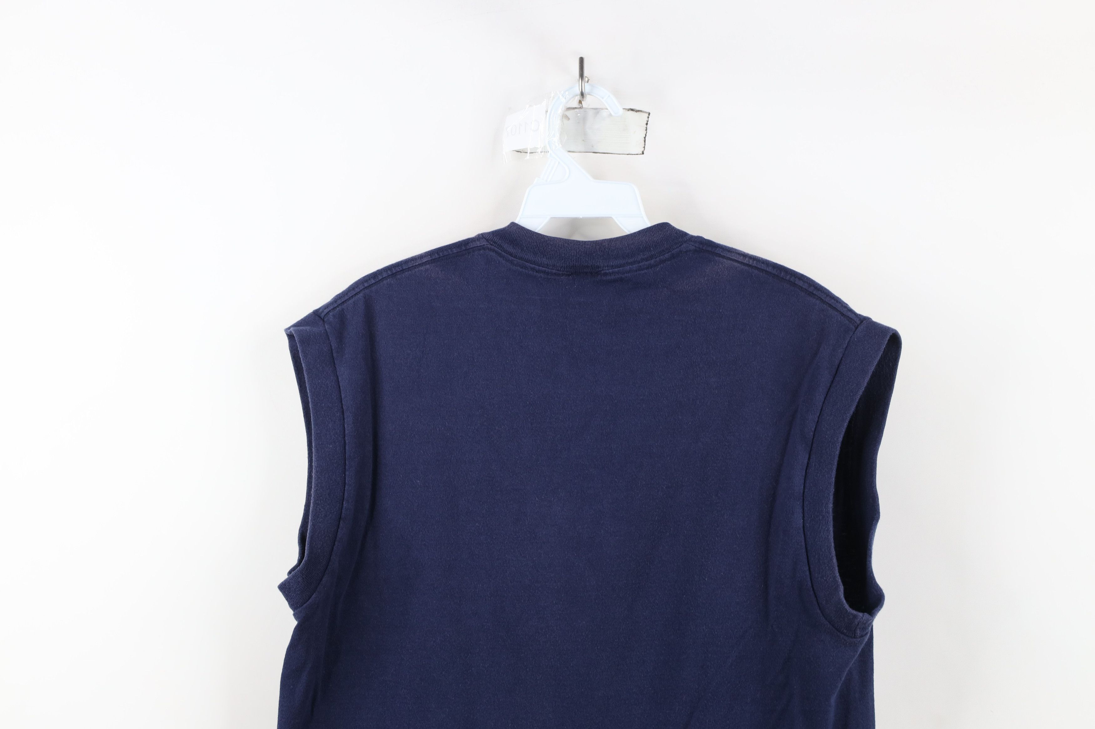 Vintage Vintage 90s Streetwear Sleeveless Muscle T-Shirt Blue USA Size US L / EU 52-54 / 3 - 11 Thumbnail