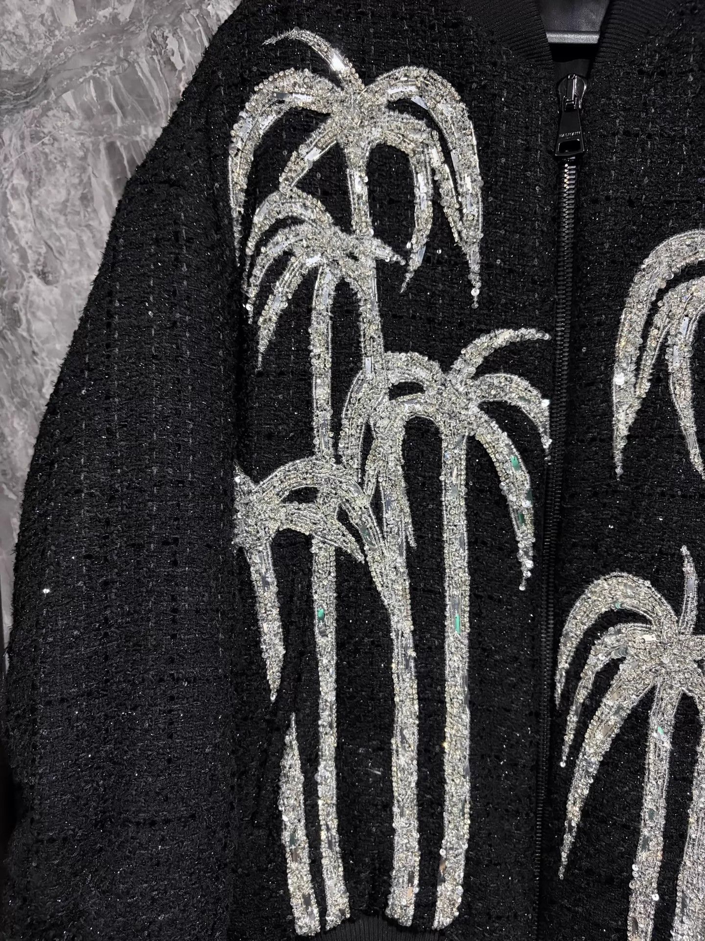 Balmain Balmain FW24 Oversized Coconut Tree Sequin Jacket Size L Size US L / EU 52-54 / 3 - 2 Thumbnail