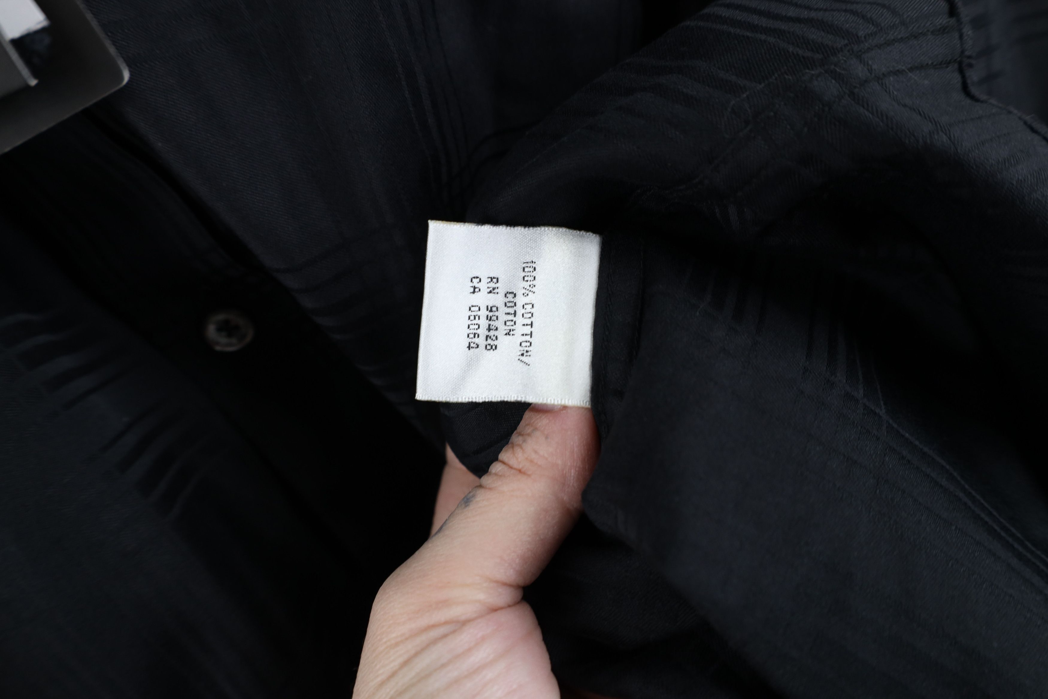 Vintage New Bugatchi Uomo Satin Plaid Collared Button Shirt Black Size US L / EU 52-54 / 3 - 12 Thumbnail